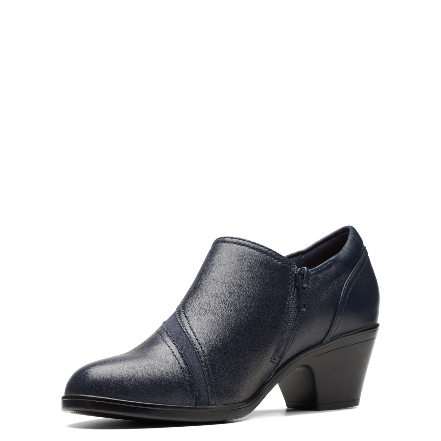 Peltz Shoes Women's Clarks Emily 2 Shootie Navy 26174078