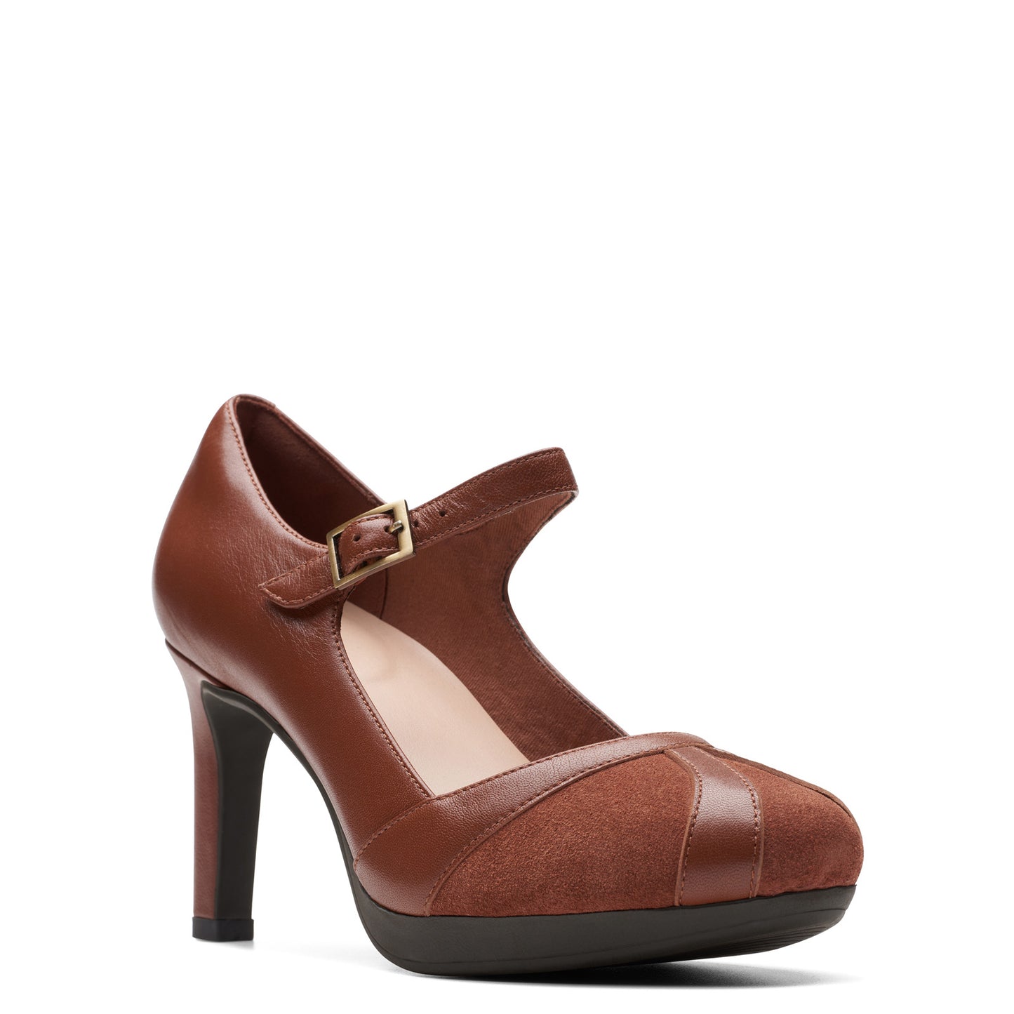 Peltz Shoes Women's Clarks Ambyr Light Pump Tan Mix 26174118
