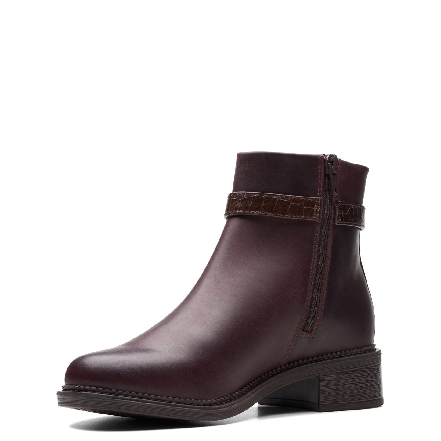 Peltz Shoes Women's Clarks Maye Grace Boot Bordeaux 26174349