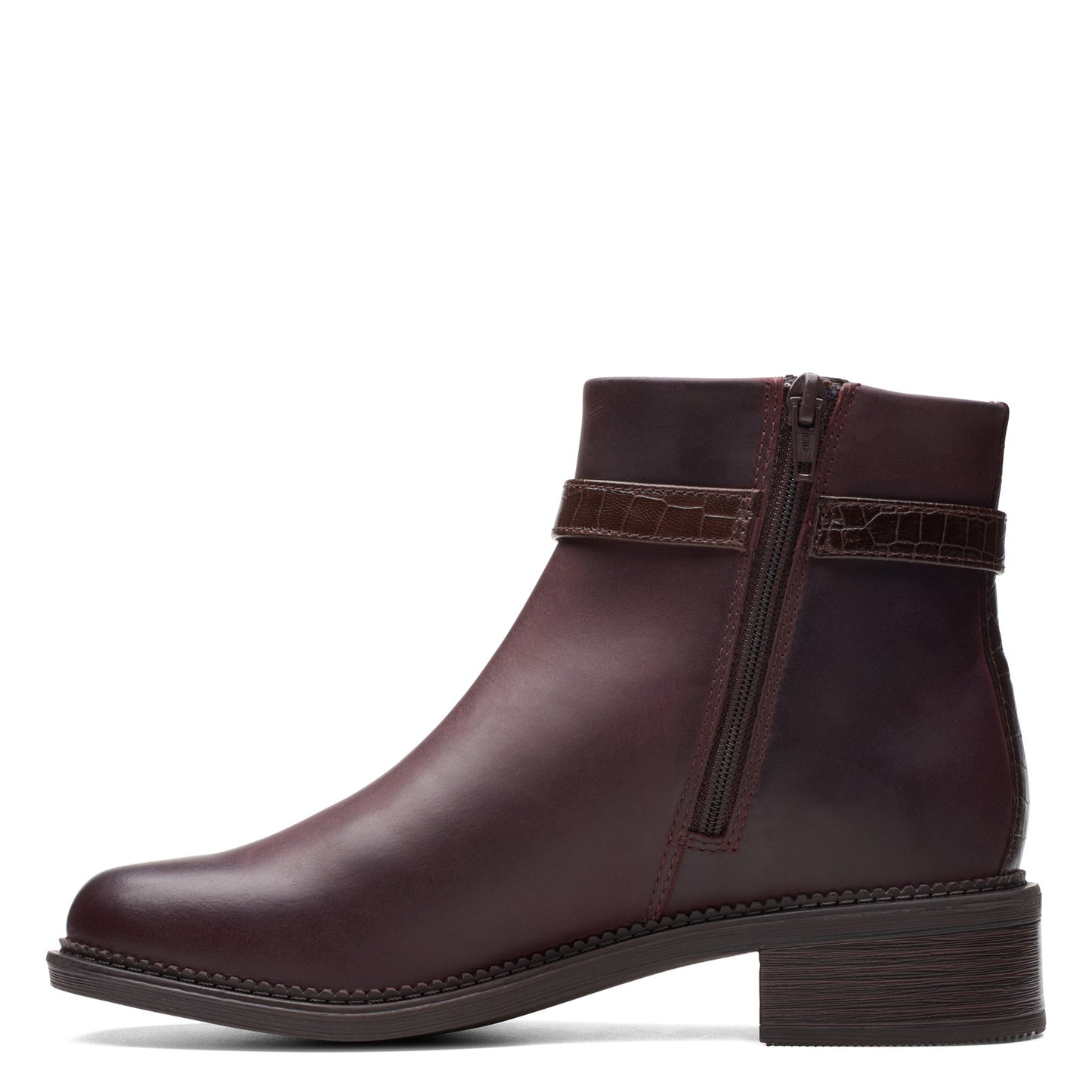 Peltz Shoes Women's Clarks Maye Grace Boot Bordeaux 26174349
