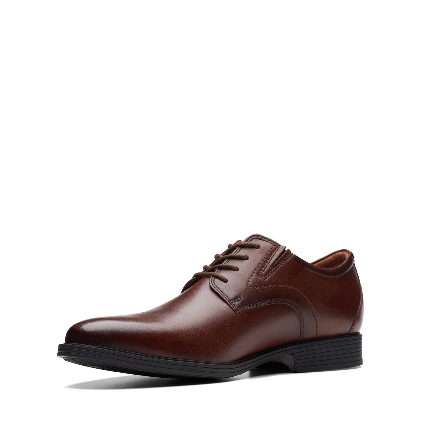 Peltz Shoes Men's Clarks Whiddon Plain Oxford Mahogany 26174473