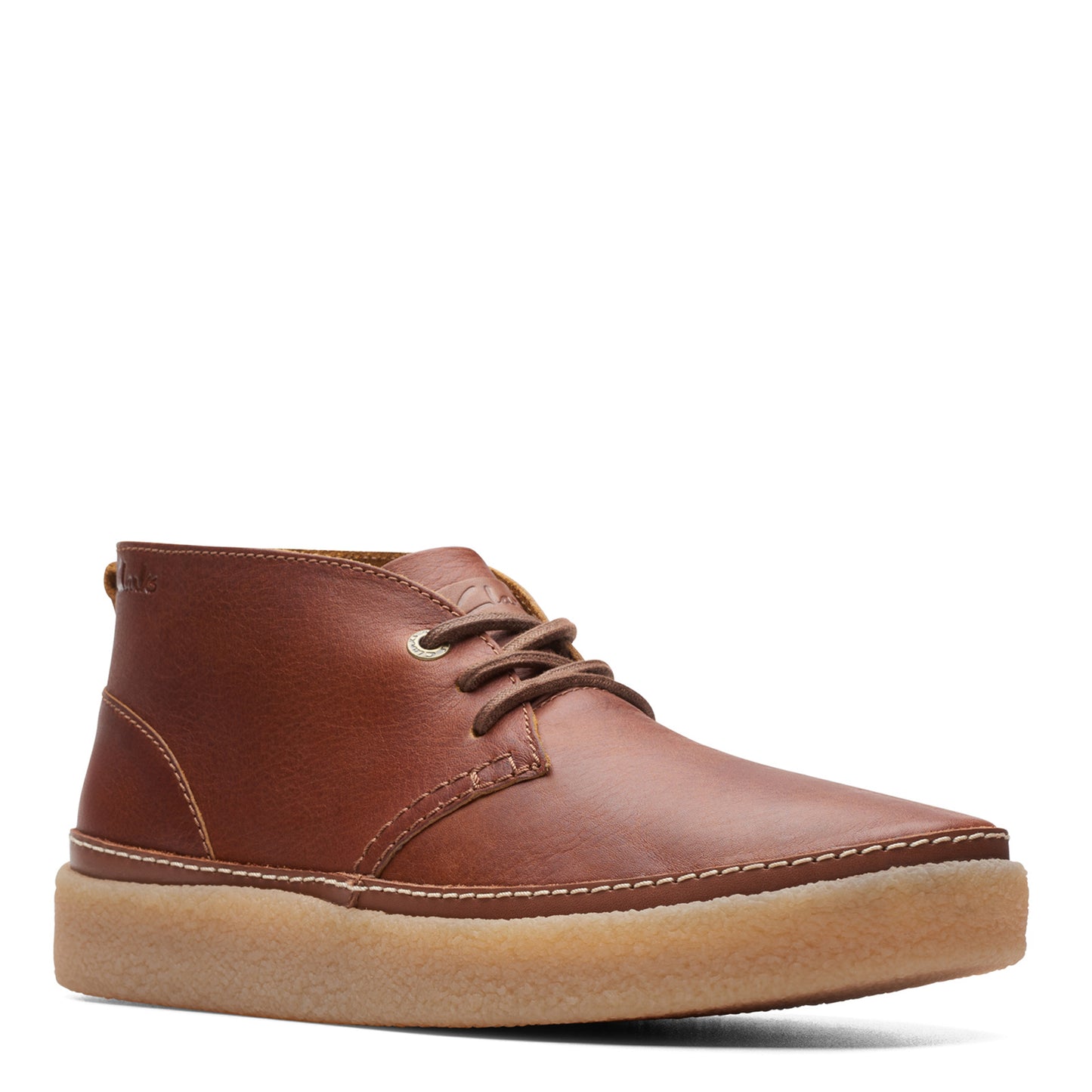 Peltz Shoes Men's Clarks Oakpark Mid Boot Tan Tumbled 26174666