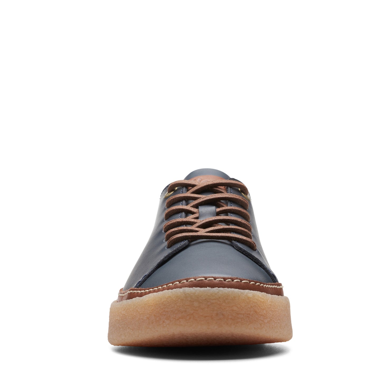 Peltz Shoes Men's Clarks Oakpark Low Lace-Up Navy Leather 26174668