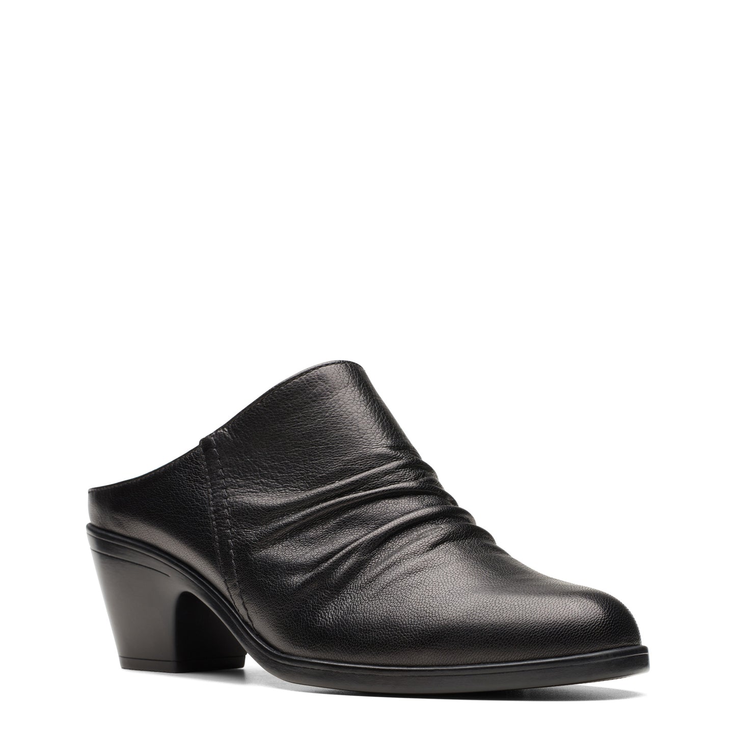 Peltz Shoes Women's Clarks Emily 2 Charm Clog BLACK 26175027
