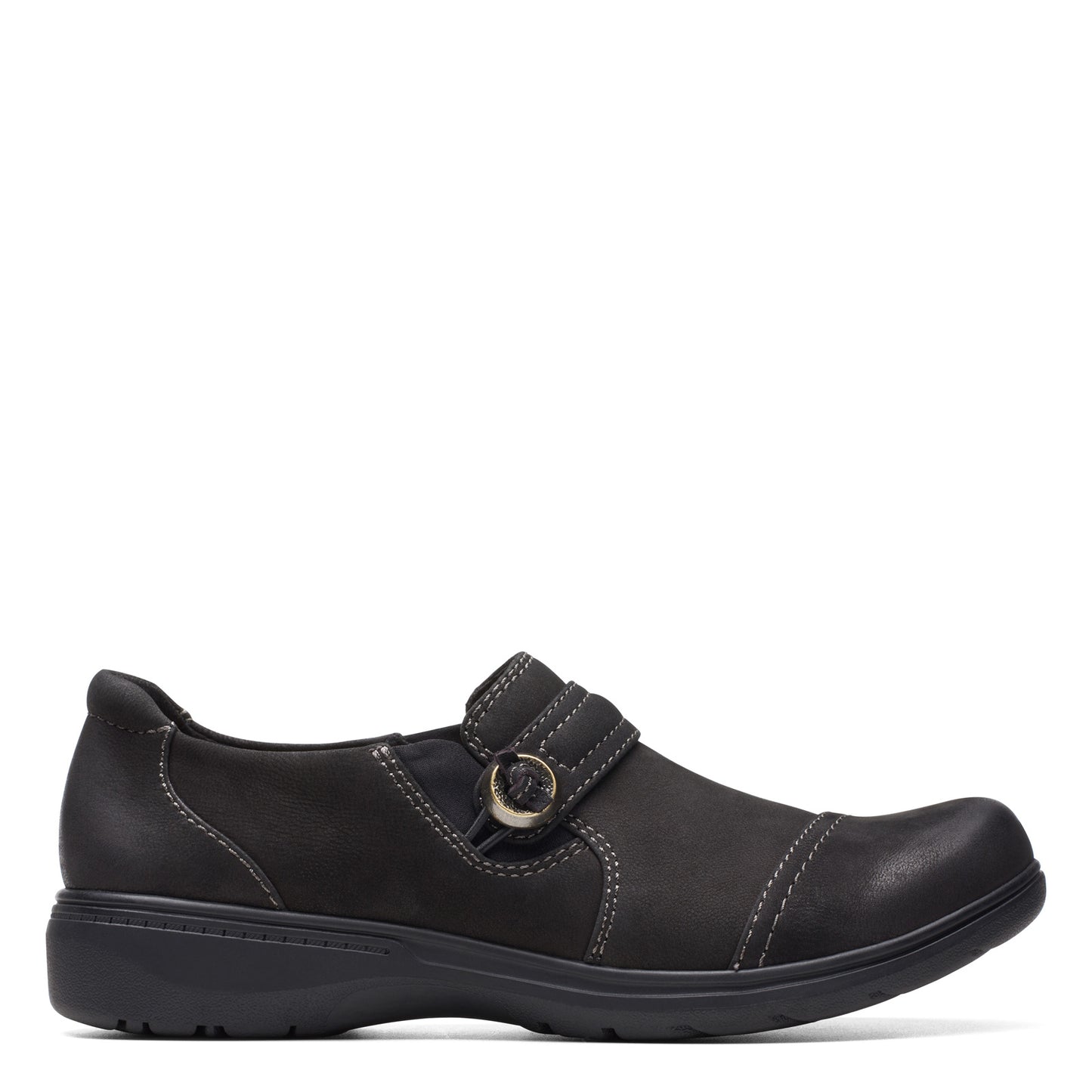 Peltz Shoes Women's Clarks Carleigh Pearl Slip-On black nubuck 26175048
