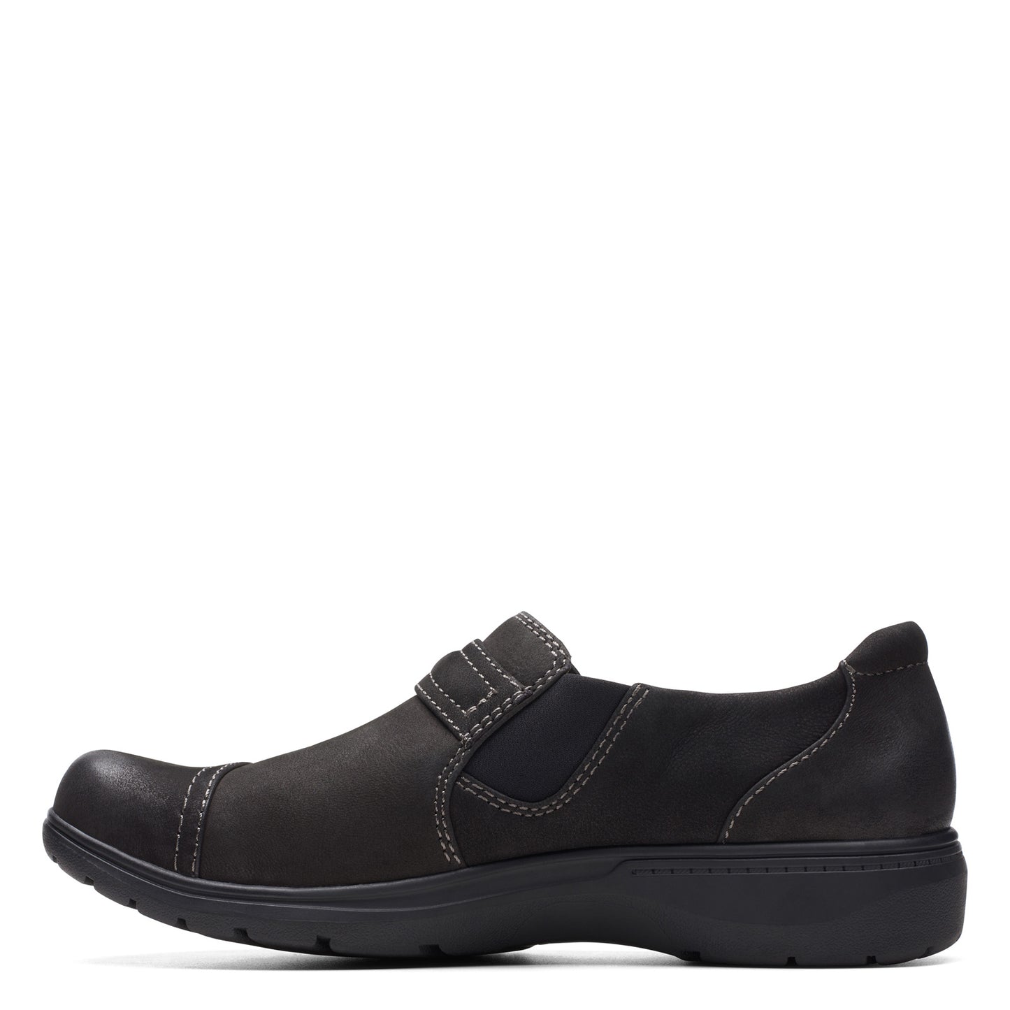 Peltz Shoes Women's Clarks Carleigh Pearl Slip-On black nubuck 26175048