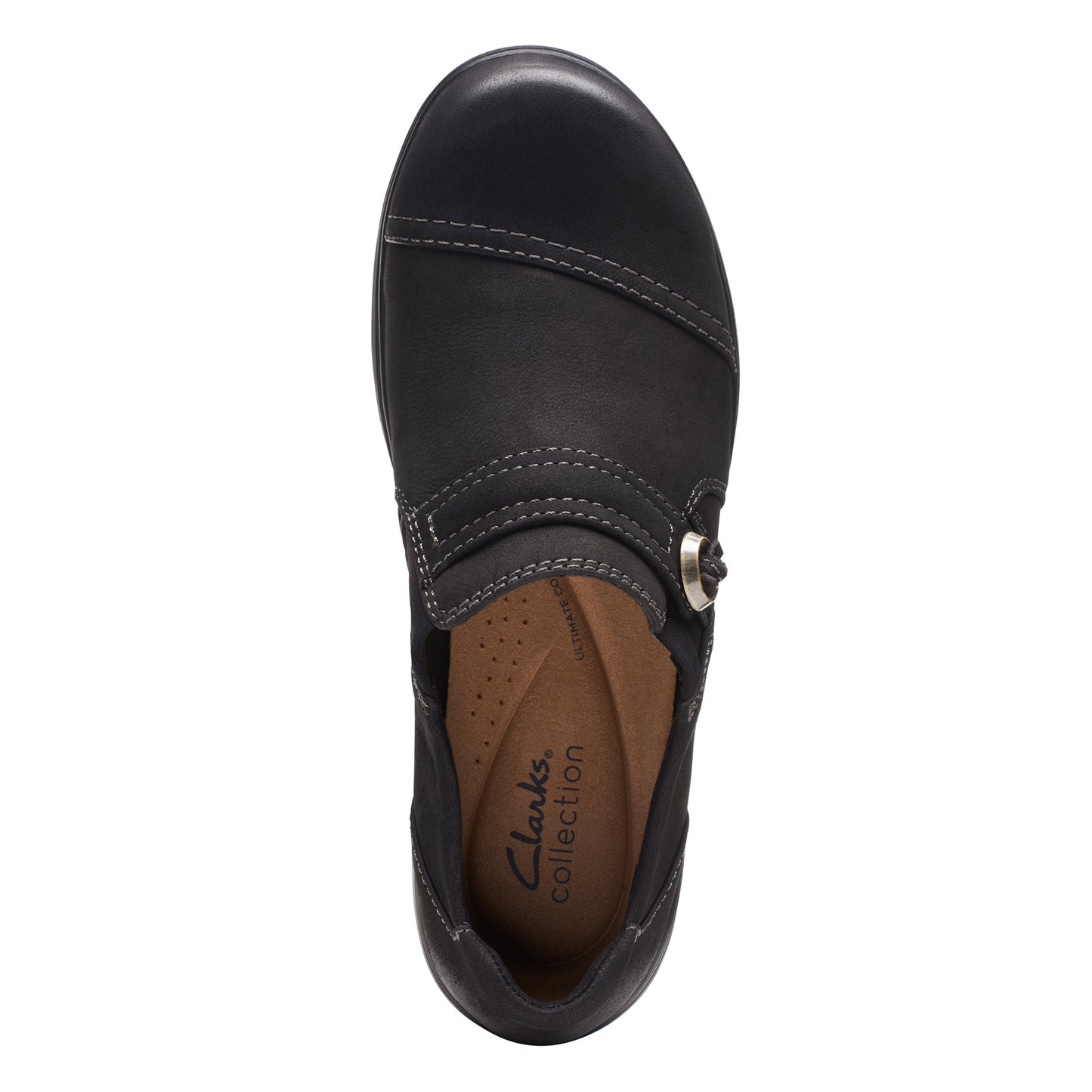 Peltz Shoes Women's Clarks Carleigh Pearl Slip-On black nubuck 26175048