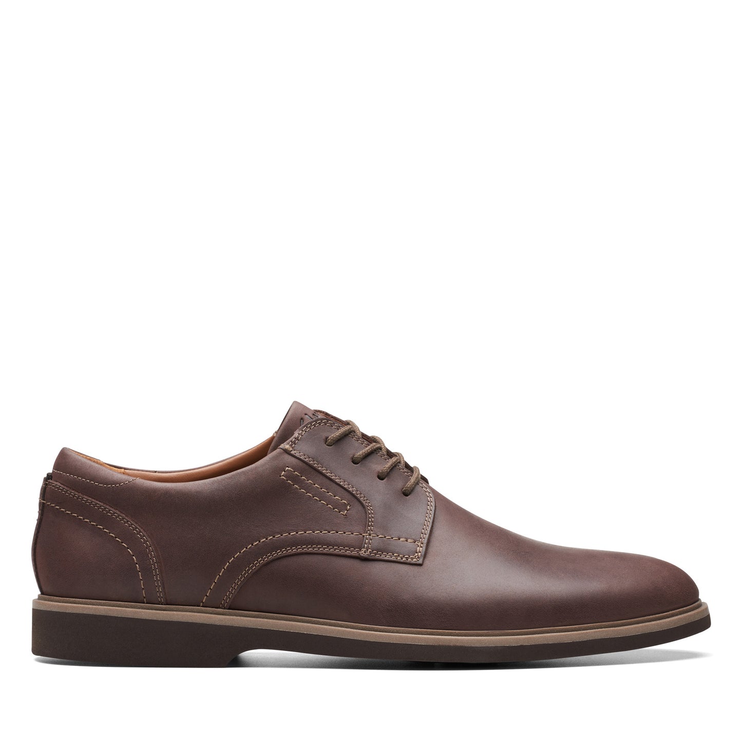 Peltz Shoes Men's Clarks Malwood Lace Oxford Dark Brown 26175402