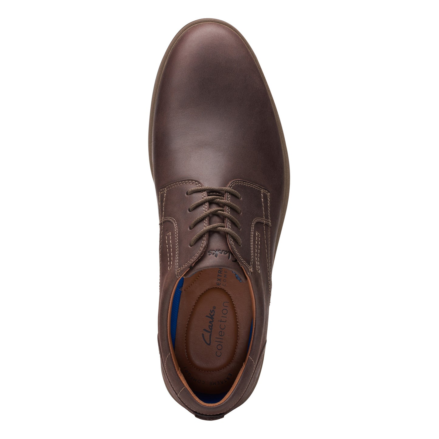 Peltz Shoes Men's Clarks Malwood Lace Oxford Dark Brown 26175402