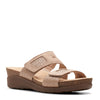 Peltz Shoes  Women's Clarks Calenne Maye Sandal Sand 26177045