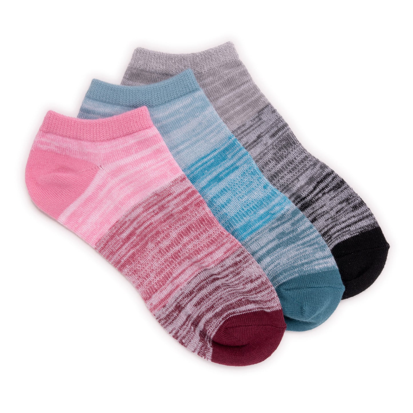 Peltz Shoes Women's Muk Luks Ankle Socks - 3 Pack Marled Multi 29993-993