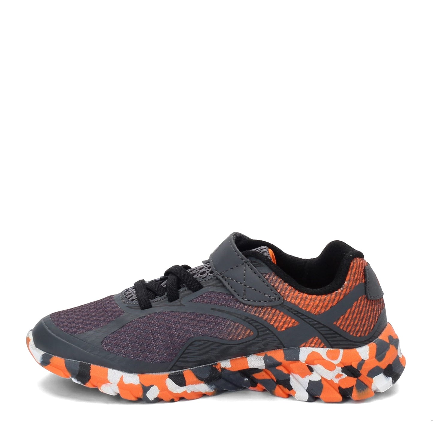 Peltz Shoes Boy's Fila Primeforce 4 Strap Sneaker - Little Kid & Big Kid GREY ORANGE 3RM01006-054