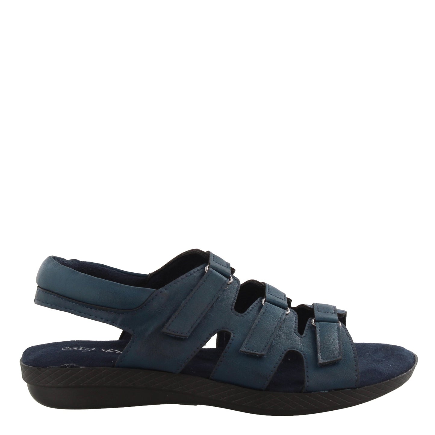 Peltz Shoes Women's Easy Street Rae Sandal NAVY 30-1490