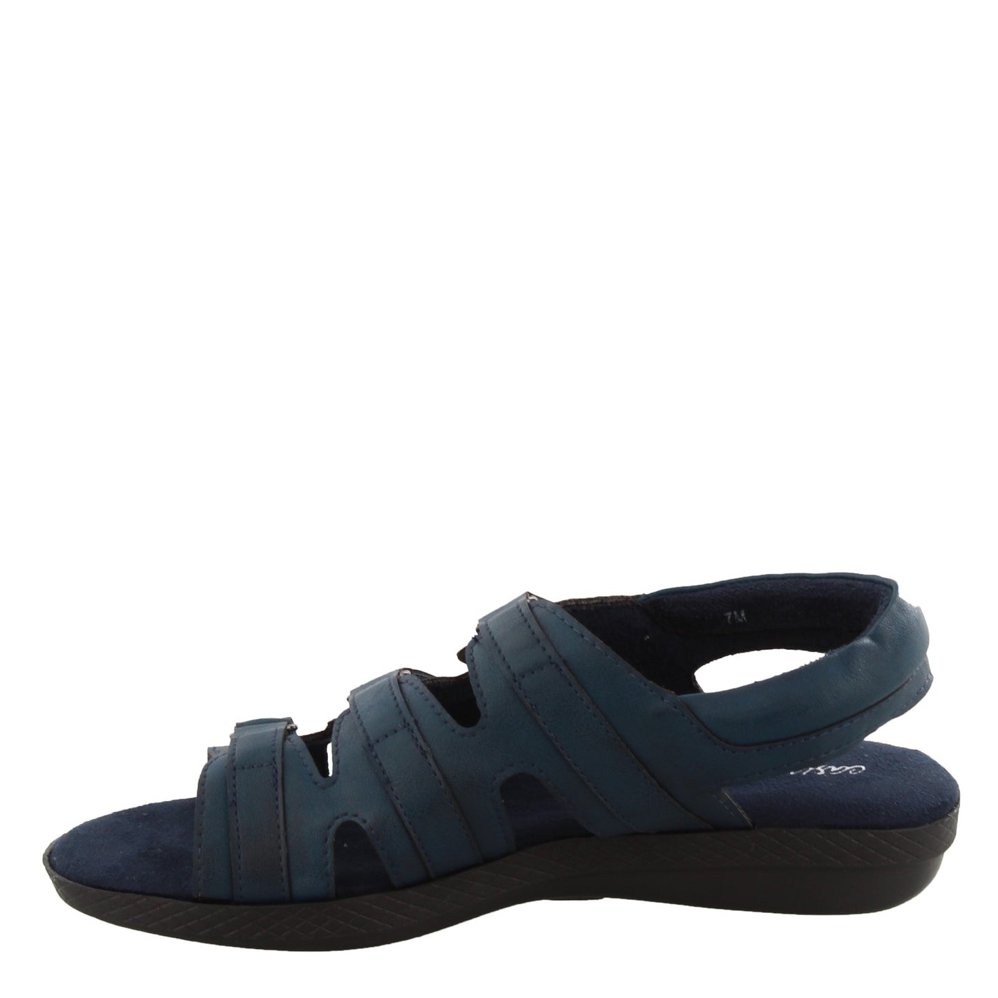 Peltz Shoes Women's Easy Street Rae Sandal NAVY 30-1490