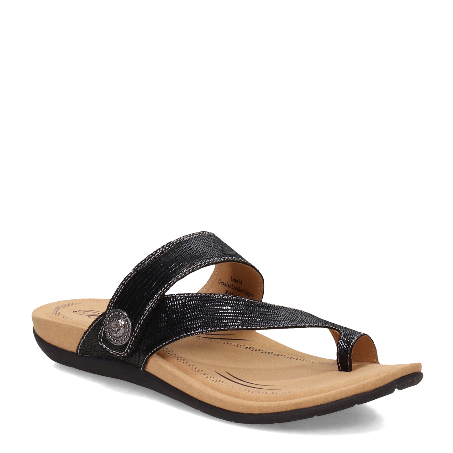 Peltz Shoes Women's Biza Lena Sandal BLACK MAMBA 3020001