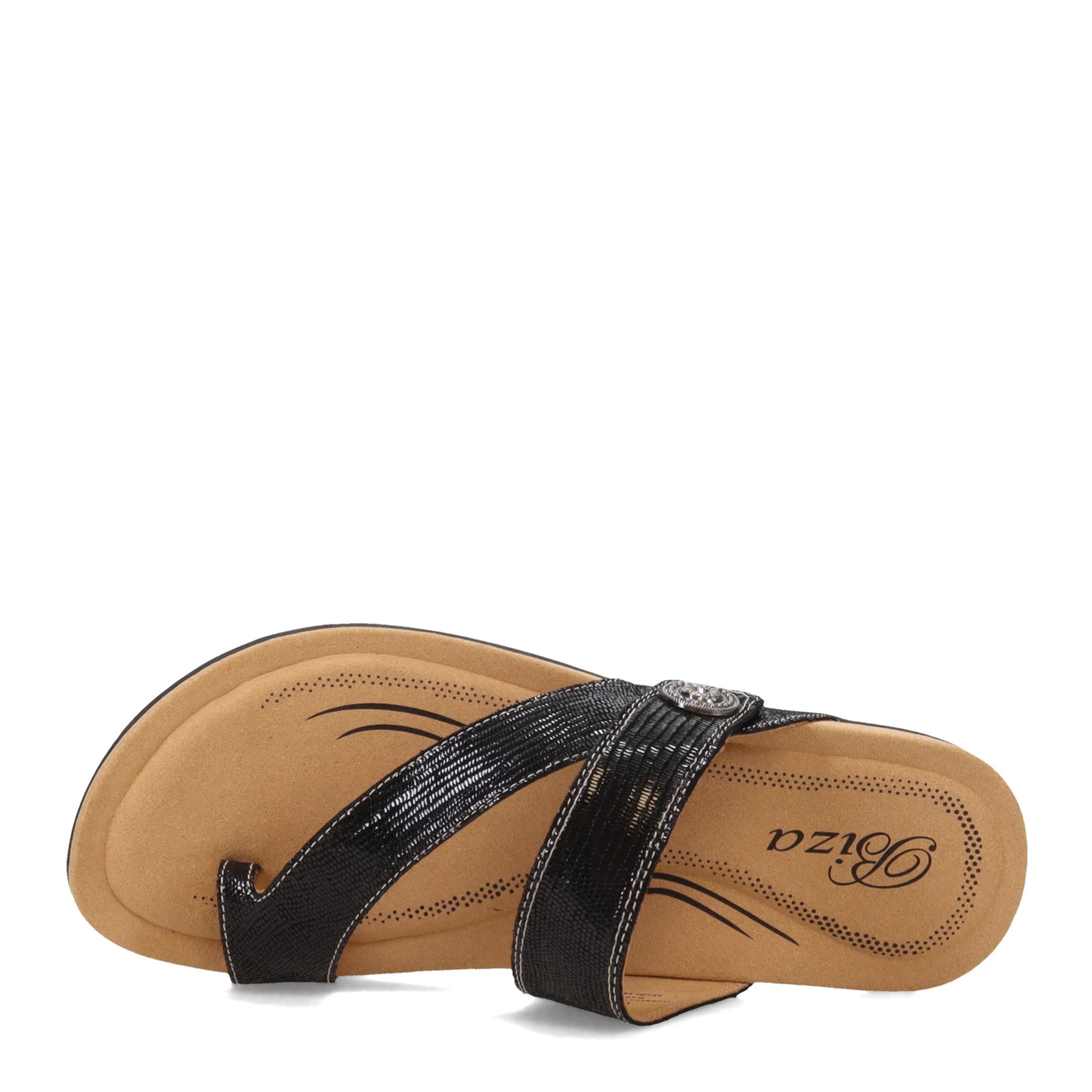 Peltz Shoes Women's Biza Lena Sandal BLACK MAMBA 3020001