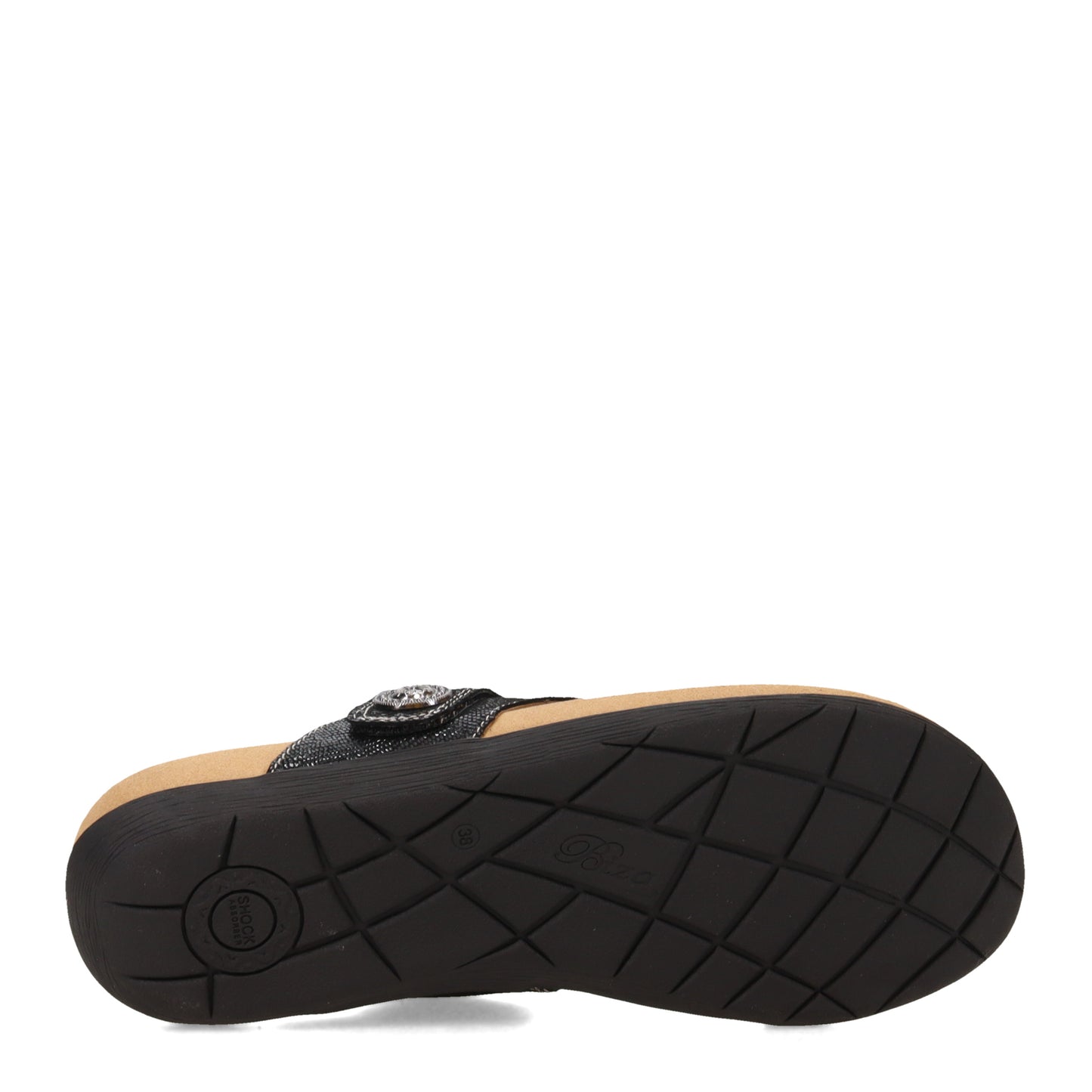 Peltz Shoes Women's Biza Lena Sandal BLACK MAMBA 3020001