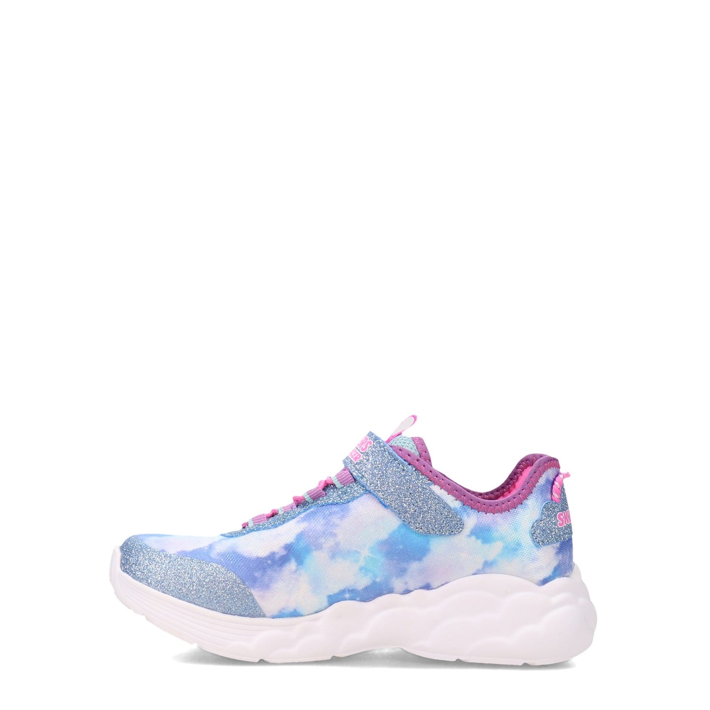 Peltz Shoes Girl's Skechers S Lights: Rainbow Racers - Little Kid BLUE 302300L-BLU