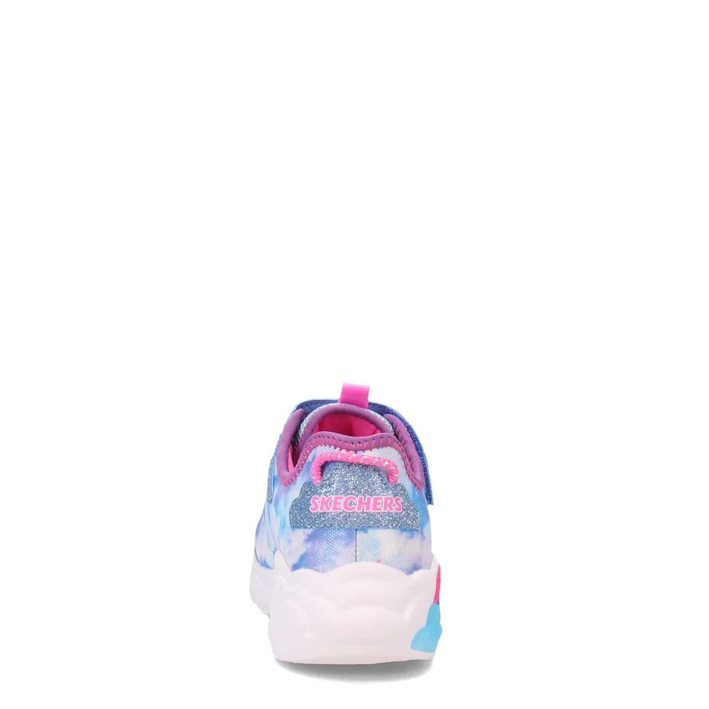 Peltz Shoes Girl's Skechers S Lights: Rainbow Racers - Little Kid BLUE 302300L-BLU