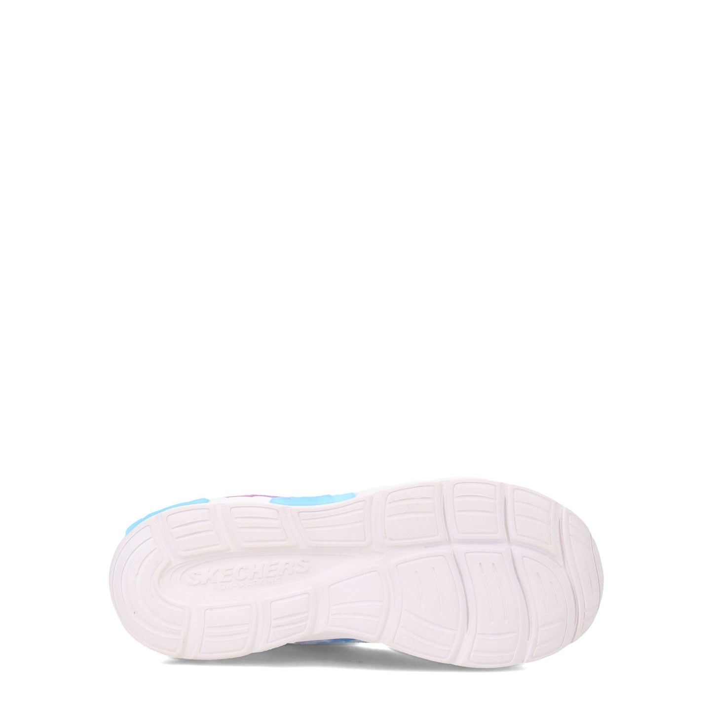 Peltz Shoes Girl's Skechers S Lights: Rainbow Racers - Little Kid BLUE 302300L-BLU