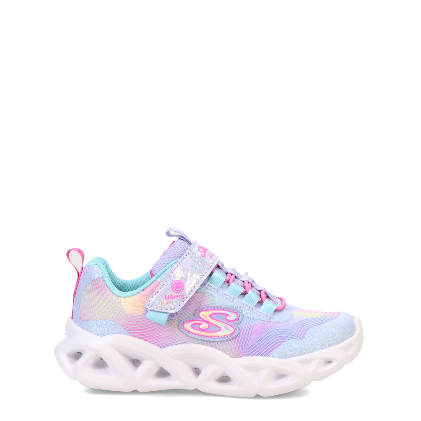 Peltz Shoes Girl's Skechers S Lights: Twisty Brights 2.0 Sneaker - Little Kid LAVENDER OMBRE 302339L-LVMT