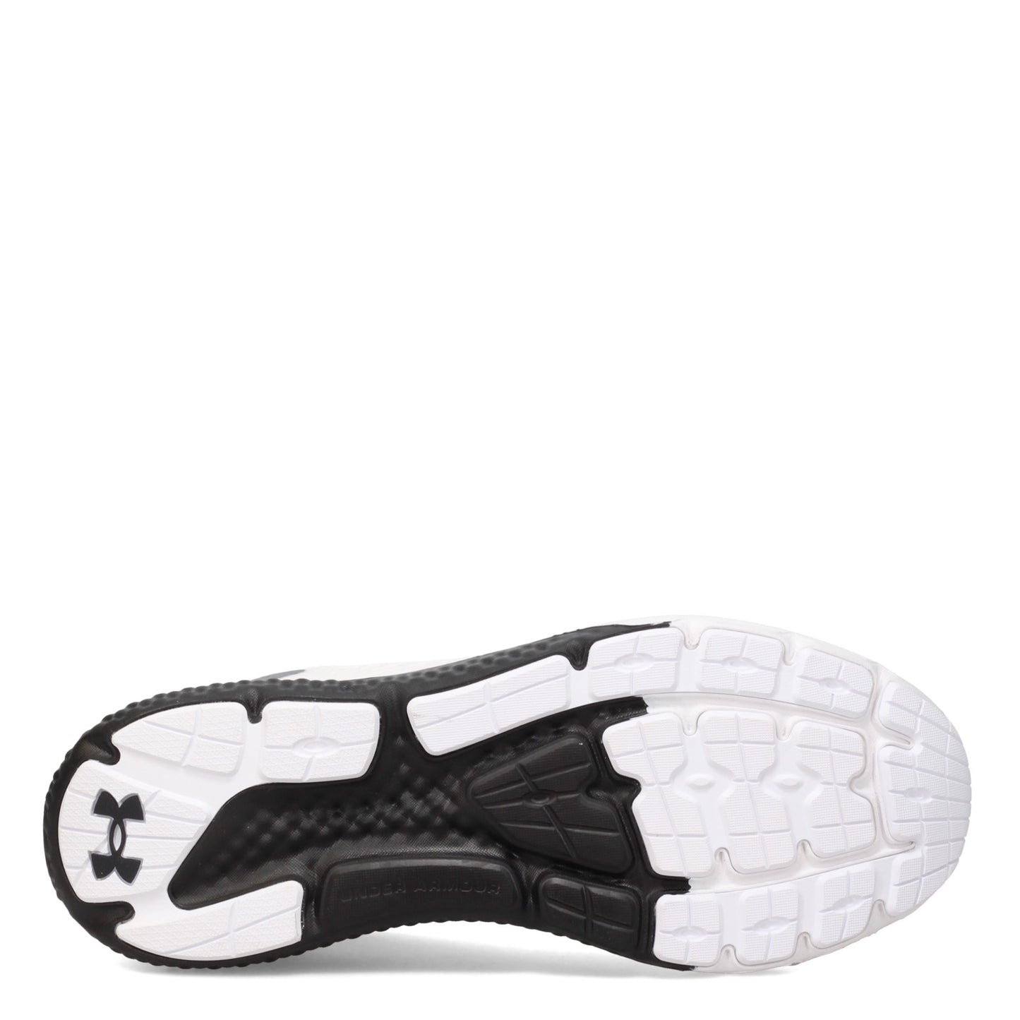 Peltz Shoes Men's Under Armour Charged Rogue 3 Running Shoe WHITE BLACK 3024877-104