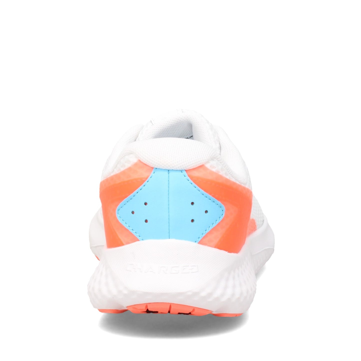 Peltz Shoes Women's Under Armour Charged Rogue 3 Running Shoe WHITE BLUE 3024888-101