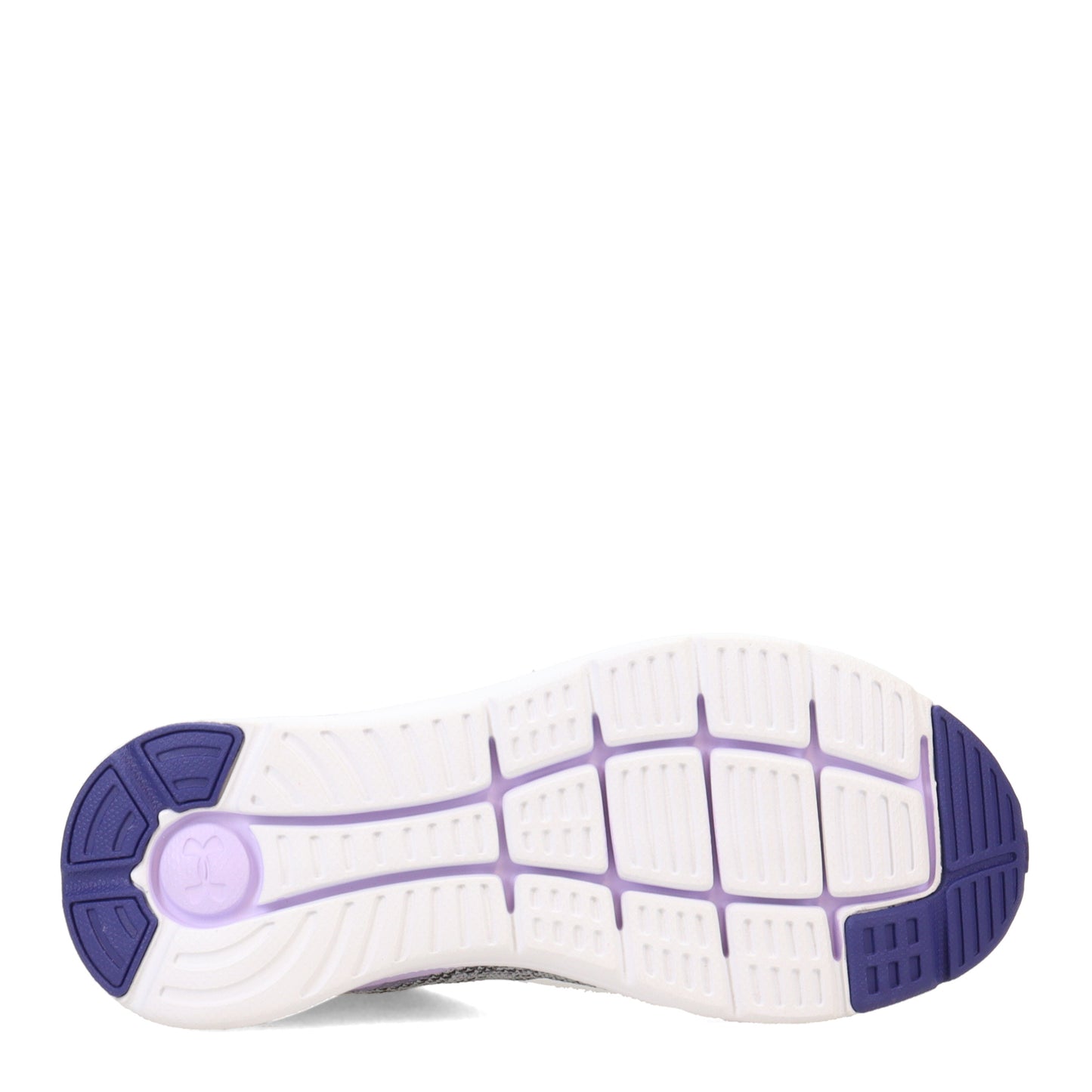 Peltz Shoes Women's Under Armour Impulse 2 Knit Running Shoe MOD GRAY/NEBULA PURPLE/SONAR BLUE 3025793-100
