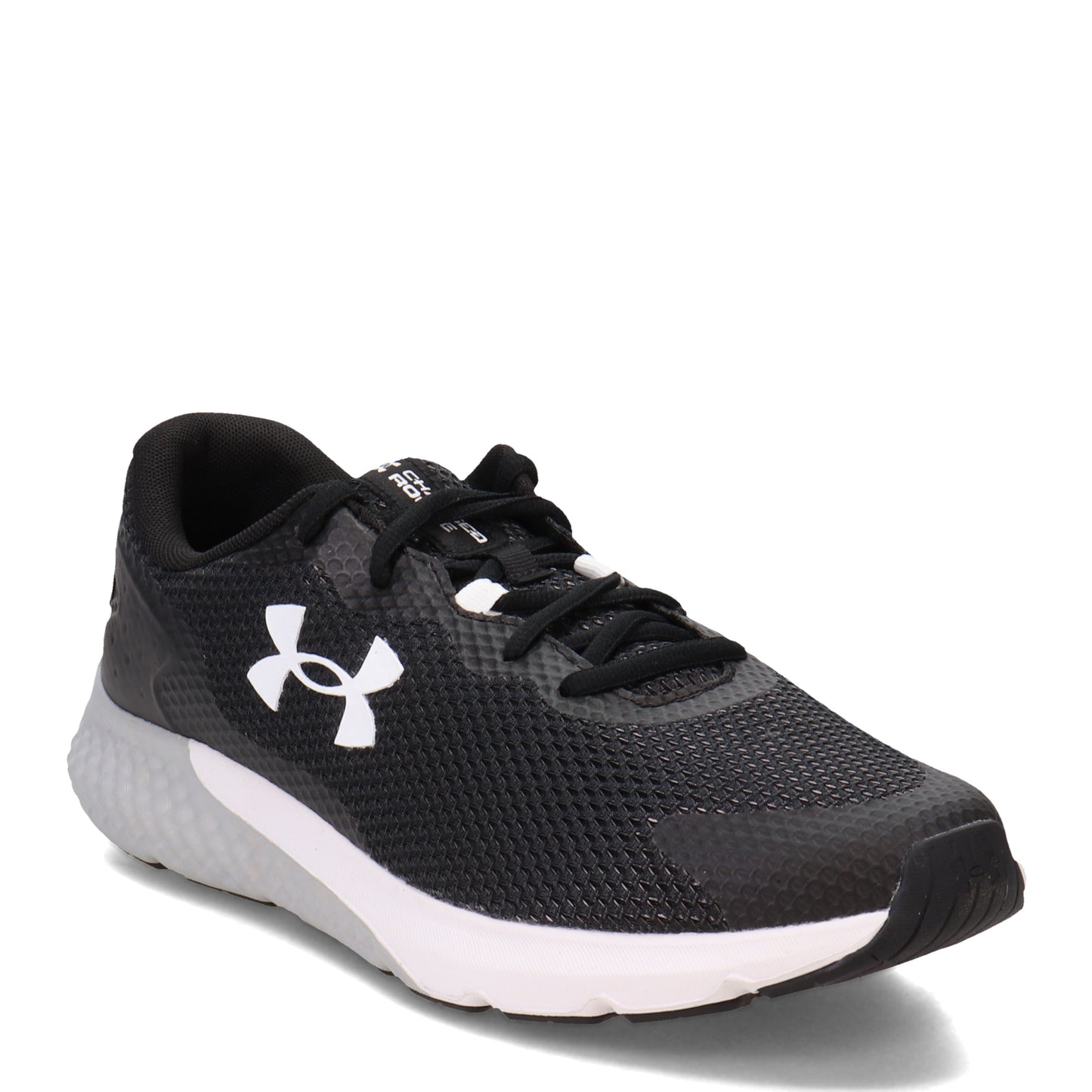 Peltz Shoes Men's Under Armour Charged Rogue 3 Running Shoe - Wide Width BLACK GREY 3026020-002