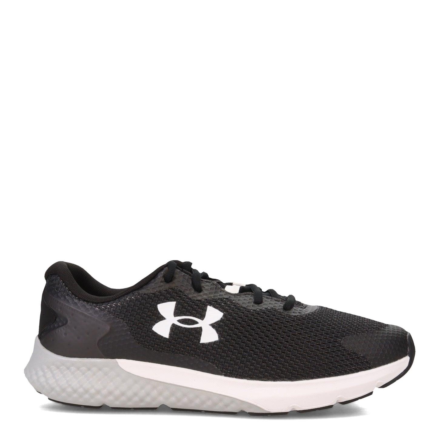Peltz Shoes Men's Under Armour Charged Rogue 3 Running Shoe - Wide Width BLACK GREY 3026020-002