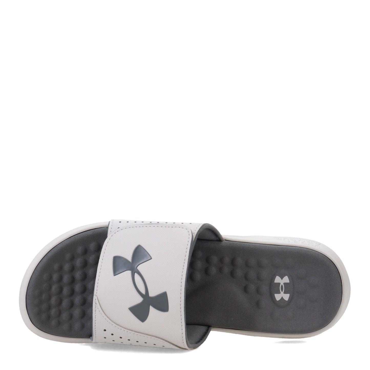 Peltz Shoes Men's Under Armour Ignite 7 Slide Sandal MOD GRAY/ MOD GRAY/ PITCH GRAY 3026023-101