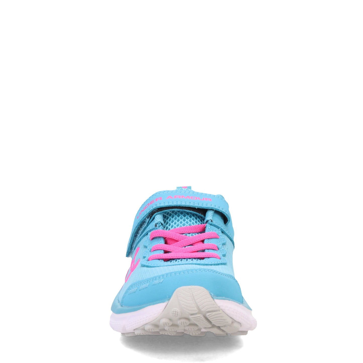 Peltz Shoes Girl’s Under Armour Assert 10 AC Running Shoe - Little Kid AC Glacier Blue/Halo Grey/Rebel Pink 3026190-400