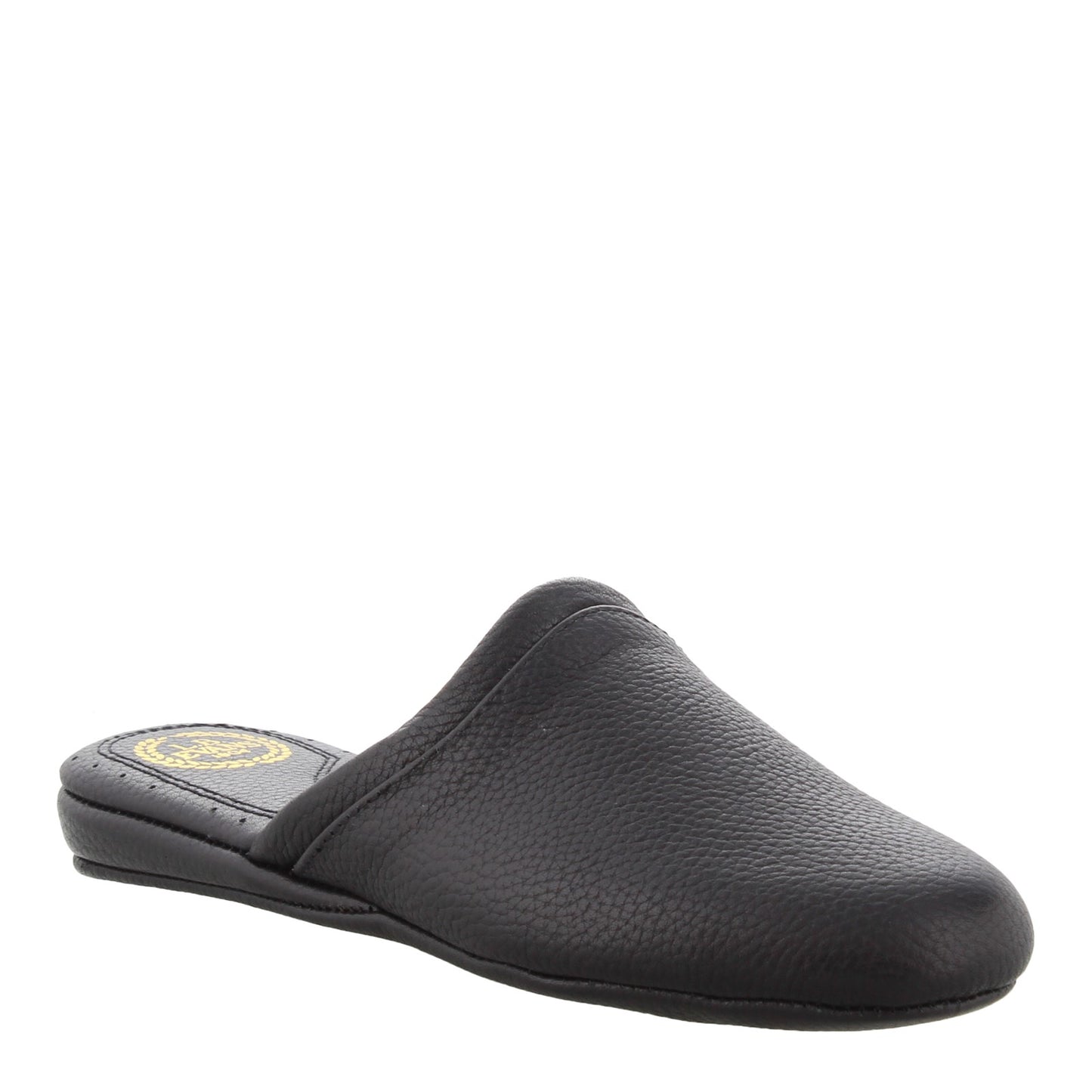 Peltz Shoes Men's L.B. Evans Aristocrat Scuff Slipper BLACK 3036