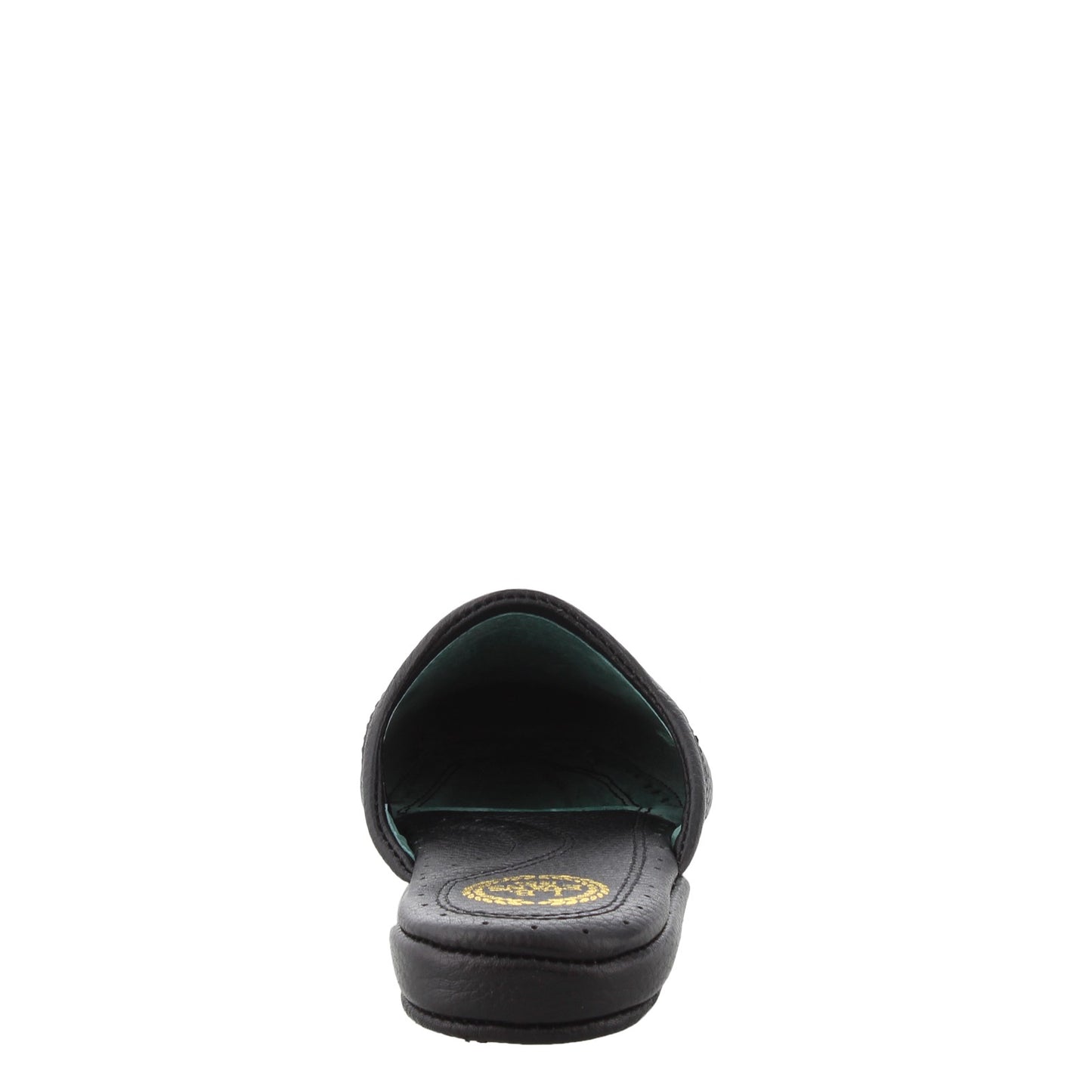 Peltz Shoes Men's L.B. Evans Aristocrat Scuff Slipper BLACK 3036