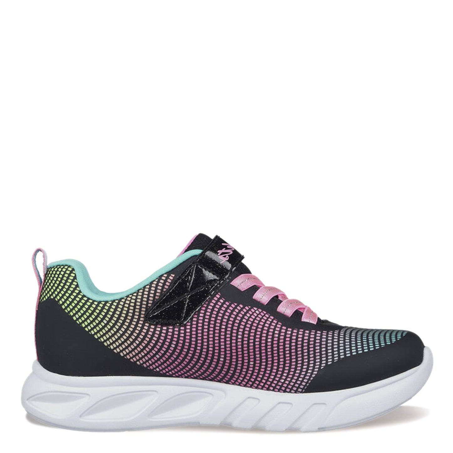 Peltz Shoes Girl's Skechers S Lights: Flicker Flash Sneaker - Little Kid BLACK 303700L-BKMT