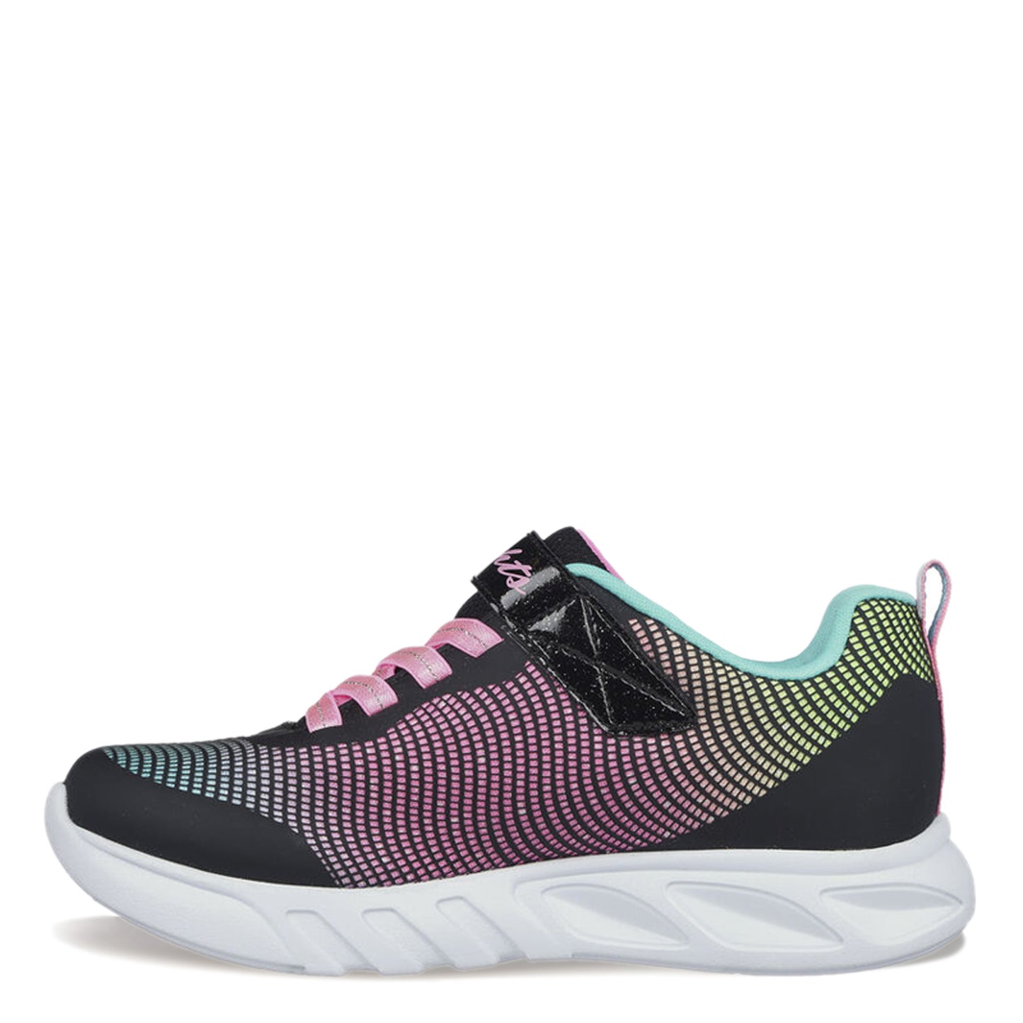 Peltz Shoes Girl's Skechers S Lights: Flicker Flash Sneaker - Little Kid BLACK 303700L-BKMT