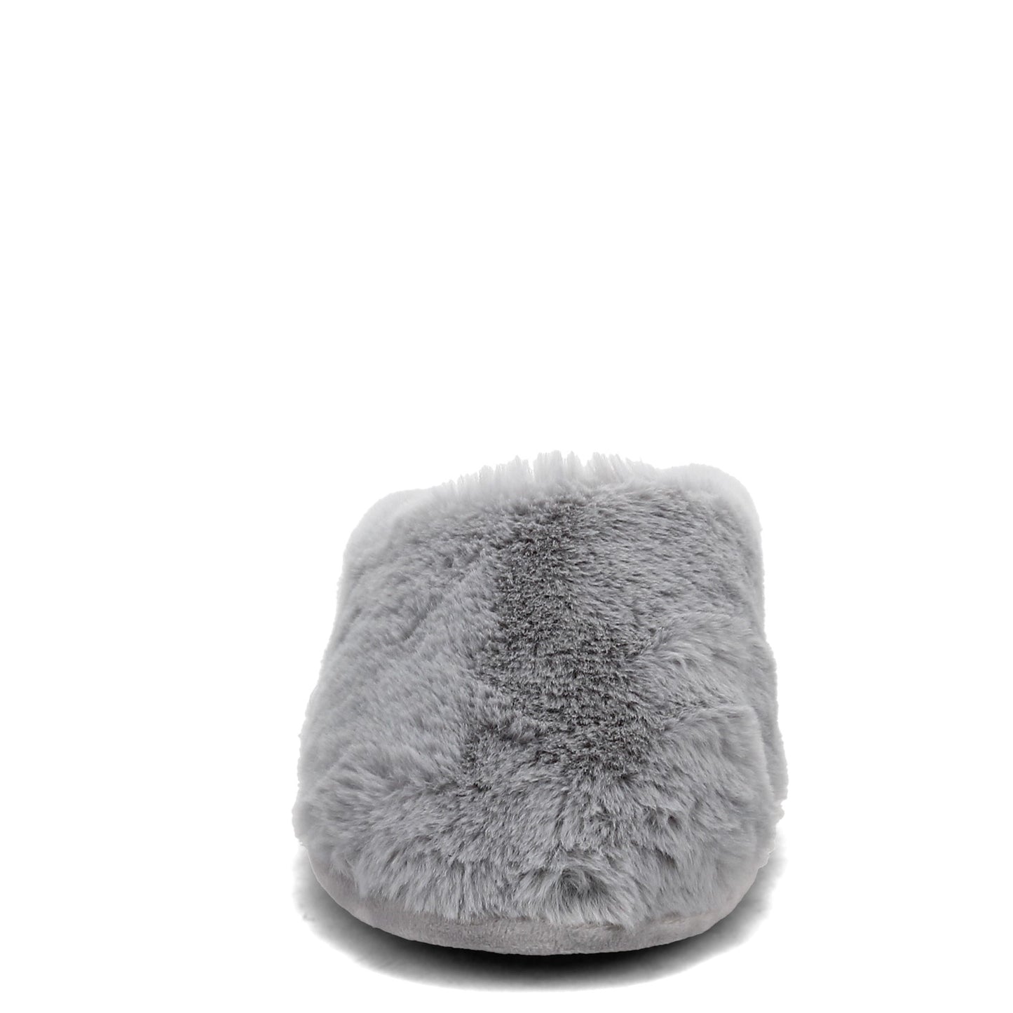 Peltz Shoes Women's Dearfoams Bailey Plush Furry Scuff Slipper SLEET 30827-10022