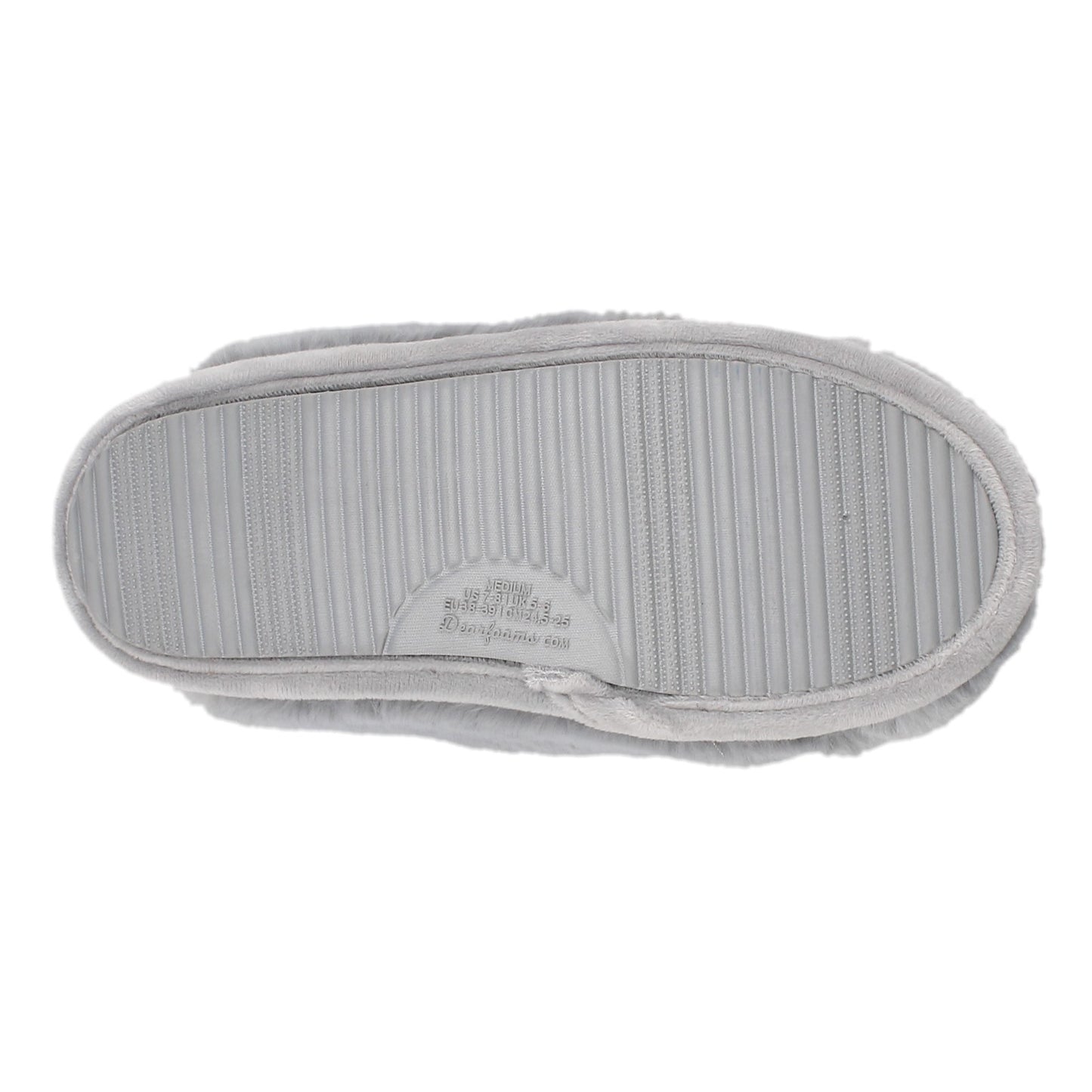 Peltz Shoes Women's Dearfoams Bailey Plush Furry Scuff Slipper SLEET 30827-10022