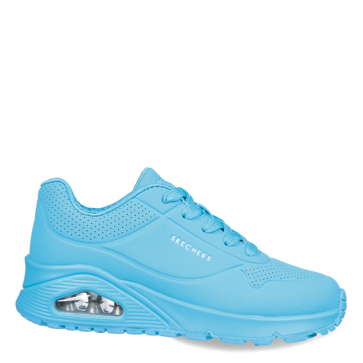 Peltz Shoes Girl's Skechers Street Uno Gen1 - Neon Glow Sneaker - Little Kid AQUA 310525L-AQUA