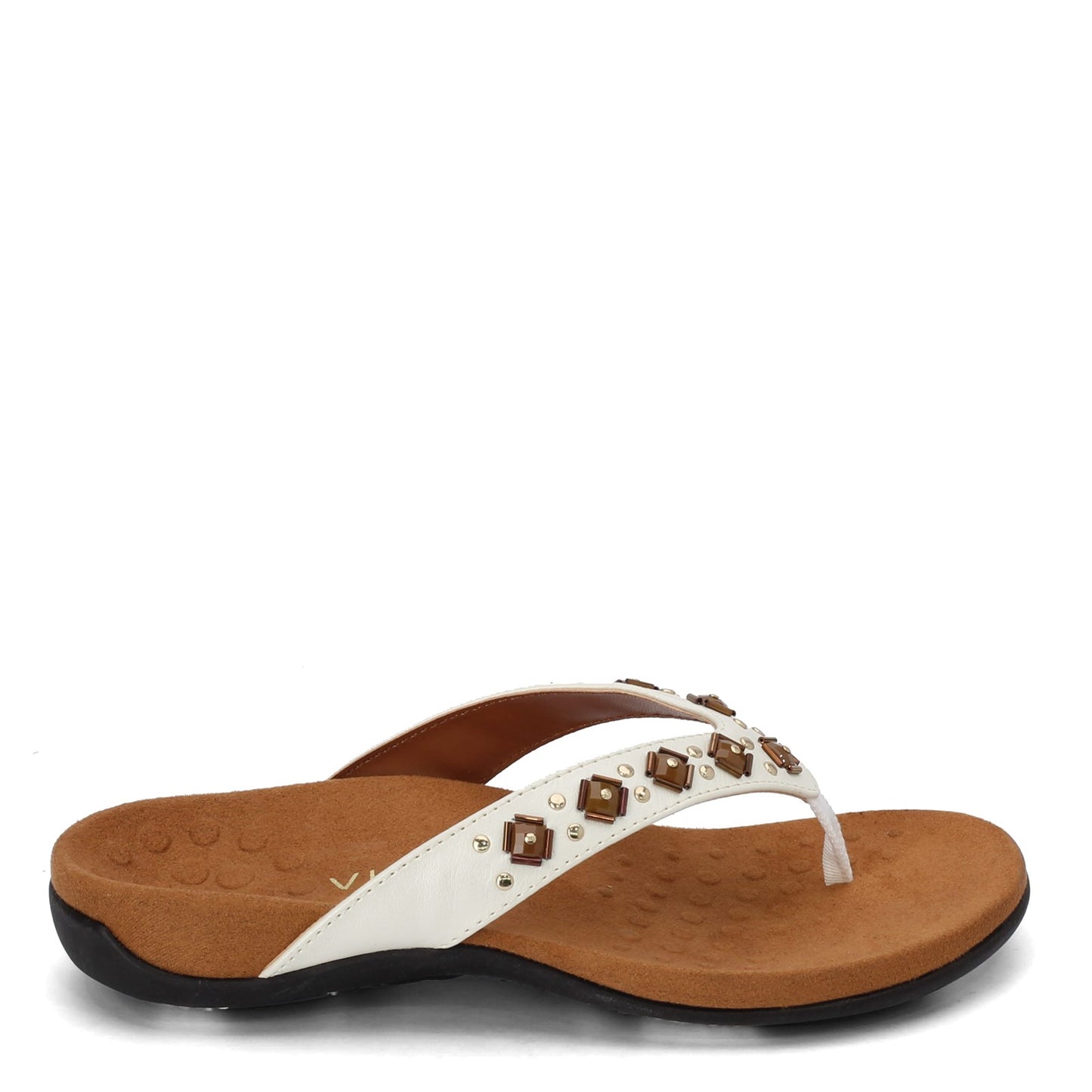 Peltz Shoes Women's Vionic Floriana Thong Sandals WHITE 340FLORIANA-WHT