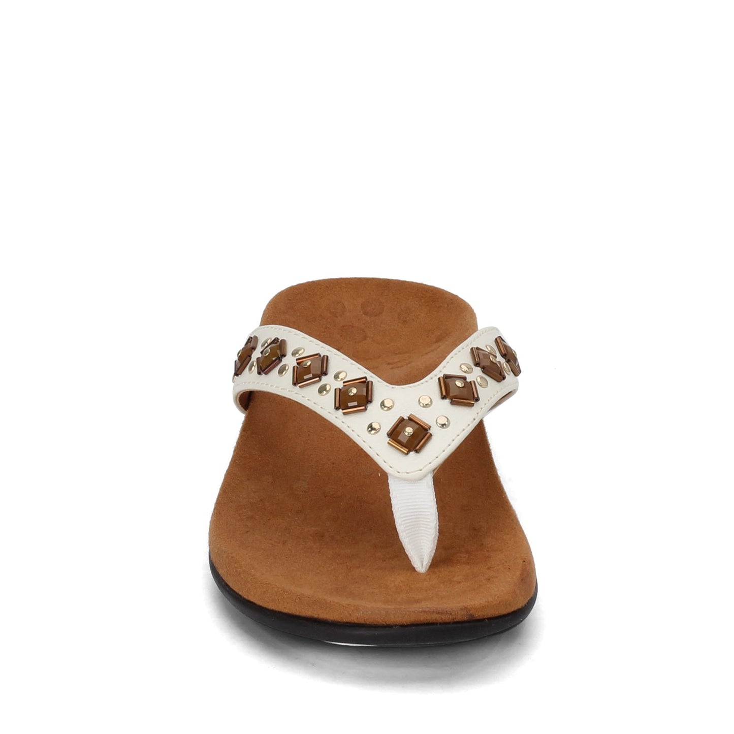 Peltz Shoes Women's Vionic Floriana Thong Sandals WHITE 340FLORIANA-WHT