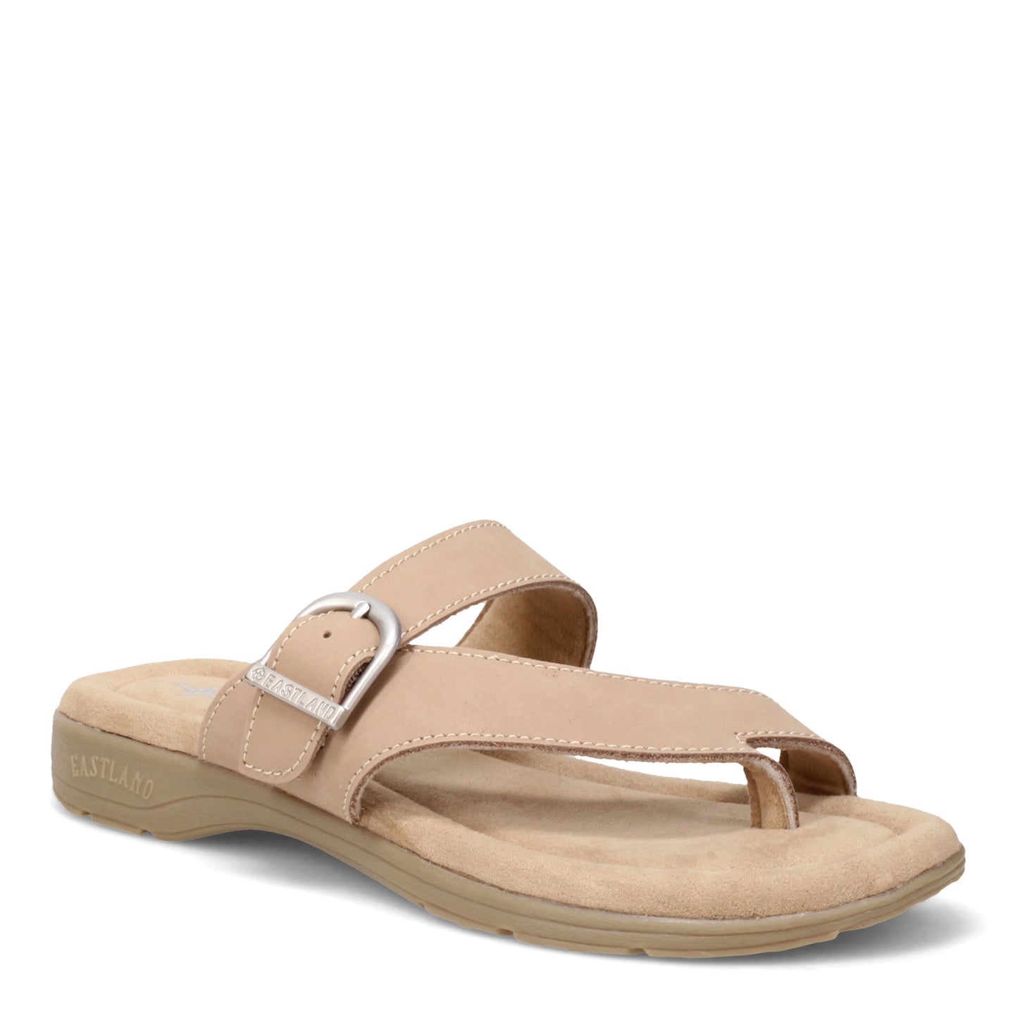 Peltz Shoes Women's Eastland Tahiti Sandal GREY NUBUCK 3437-64