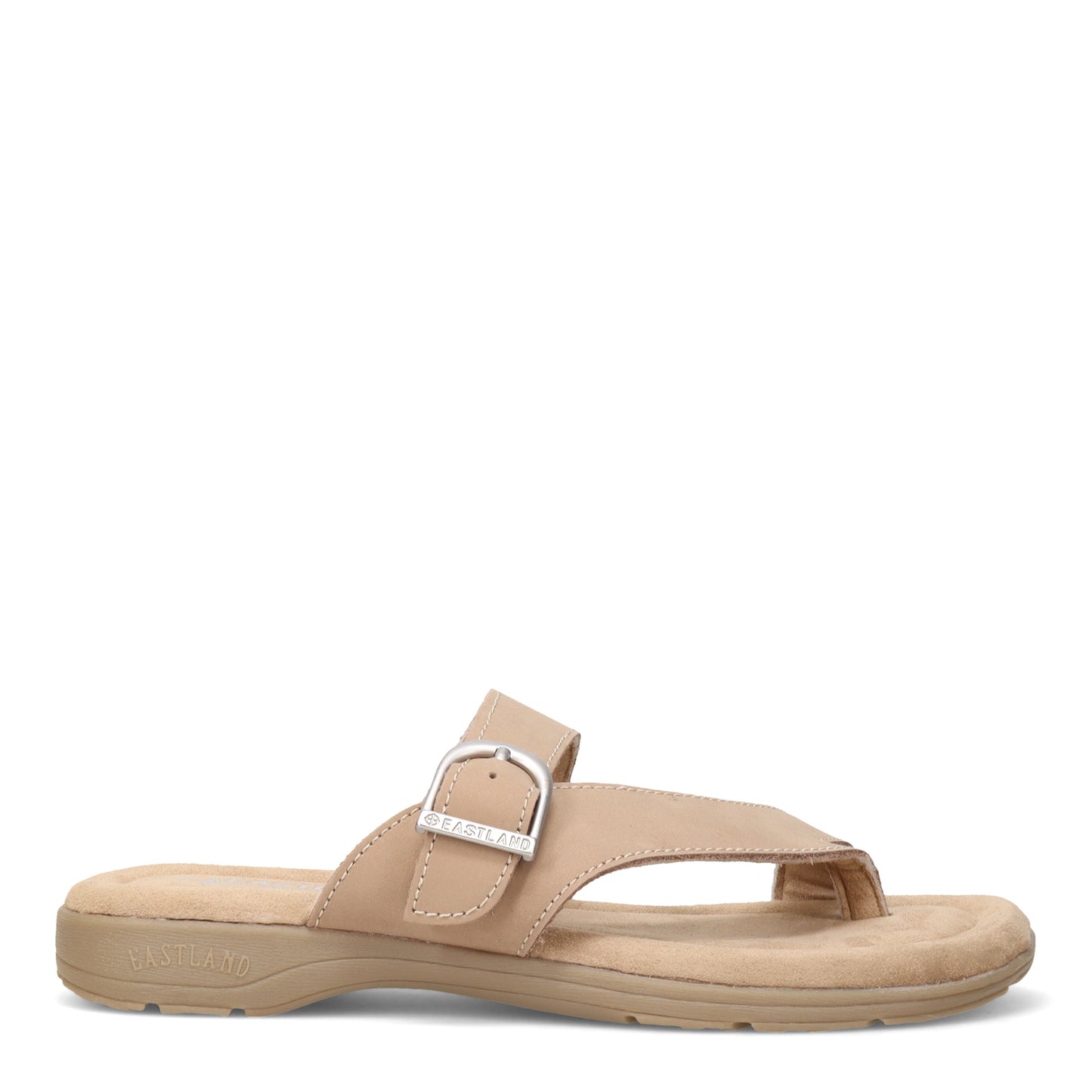 Peltz Shoes Women's Eastland Tahiti Sandal GREY NUBUCK 3437-64