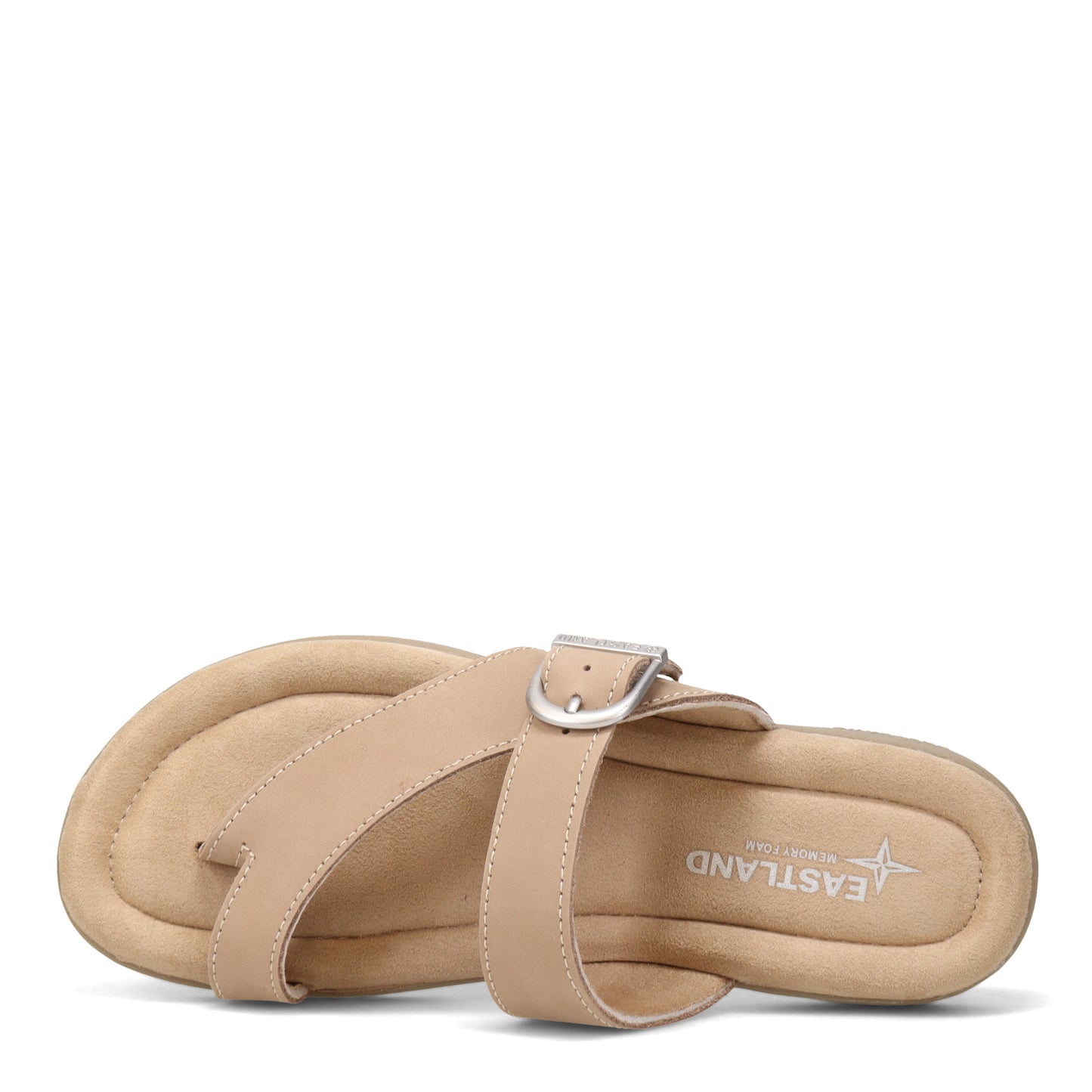 Peltz Shoes Women's Eastland Tahiti Sandal GREY NUBUCK 3437-64