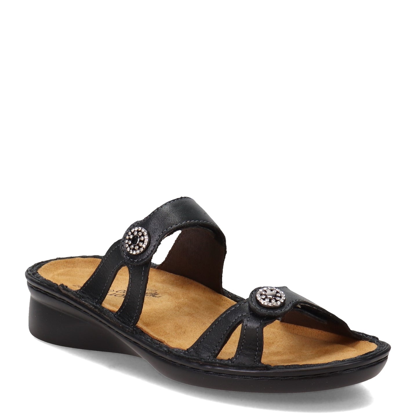 Peltz Shoes Women's Naot Triton Sandal BLACK SHINY 35130-B76