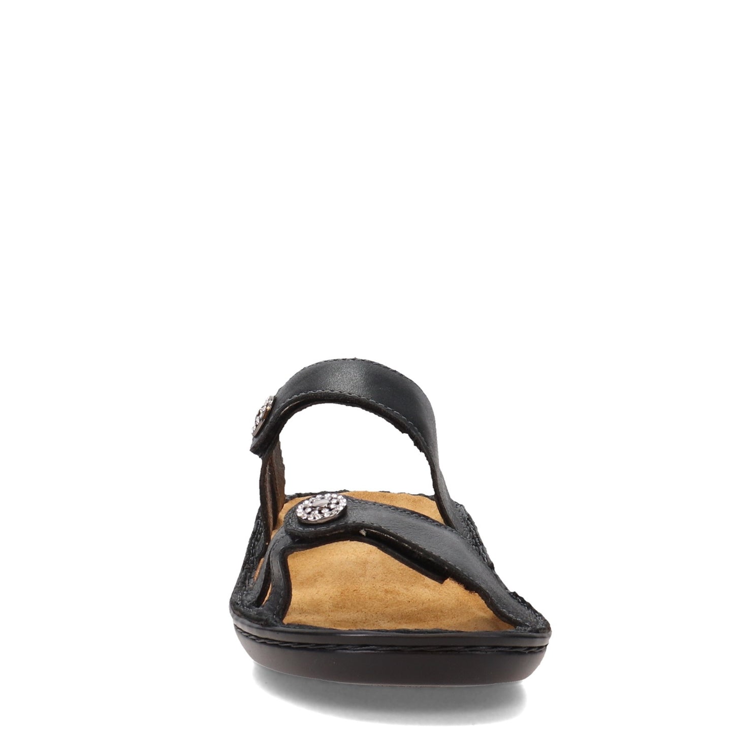 Peltz Shoes Women's Naot Triton Sandal BLACK SHINY 35130-B76