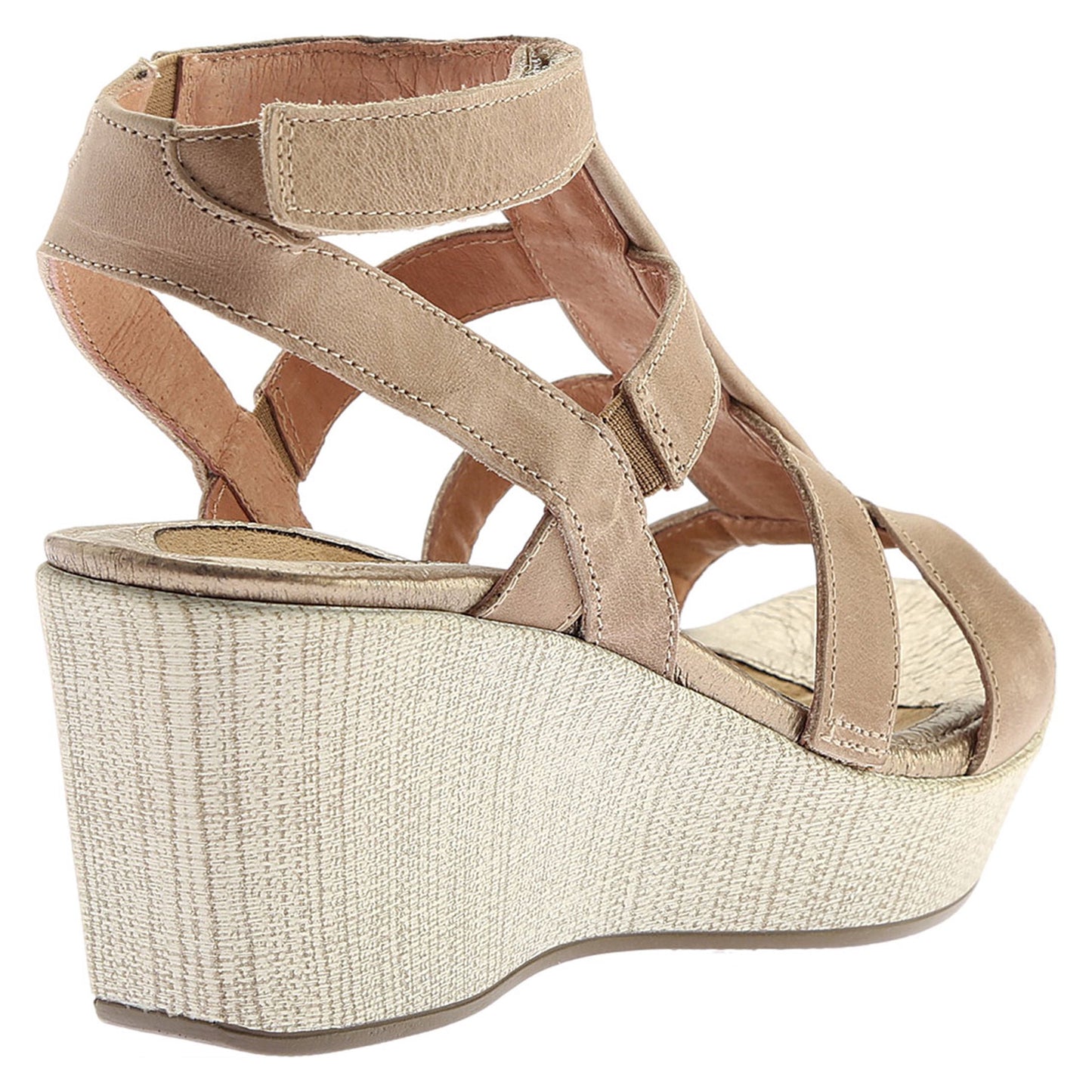 Peltz Shoes Women's Naot Mystery Wedge platform Sandals KHAKI / TAN 38057-H46