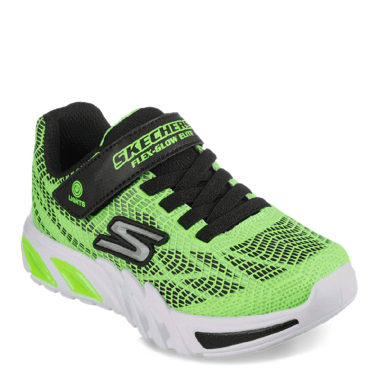 Peltz Shoes Boy's Skechers Flex-Glow Elite - Vorlo Sneaker - Little Kid LIME 400137L-LMBK