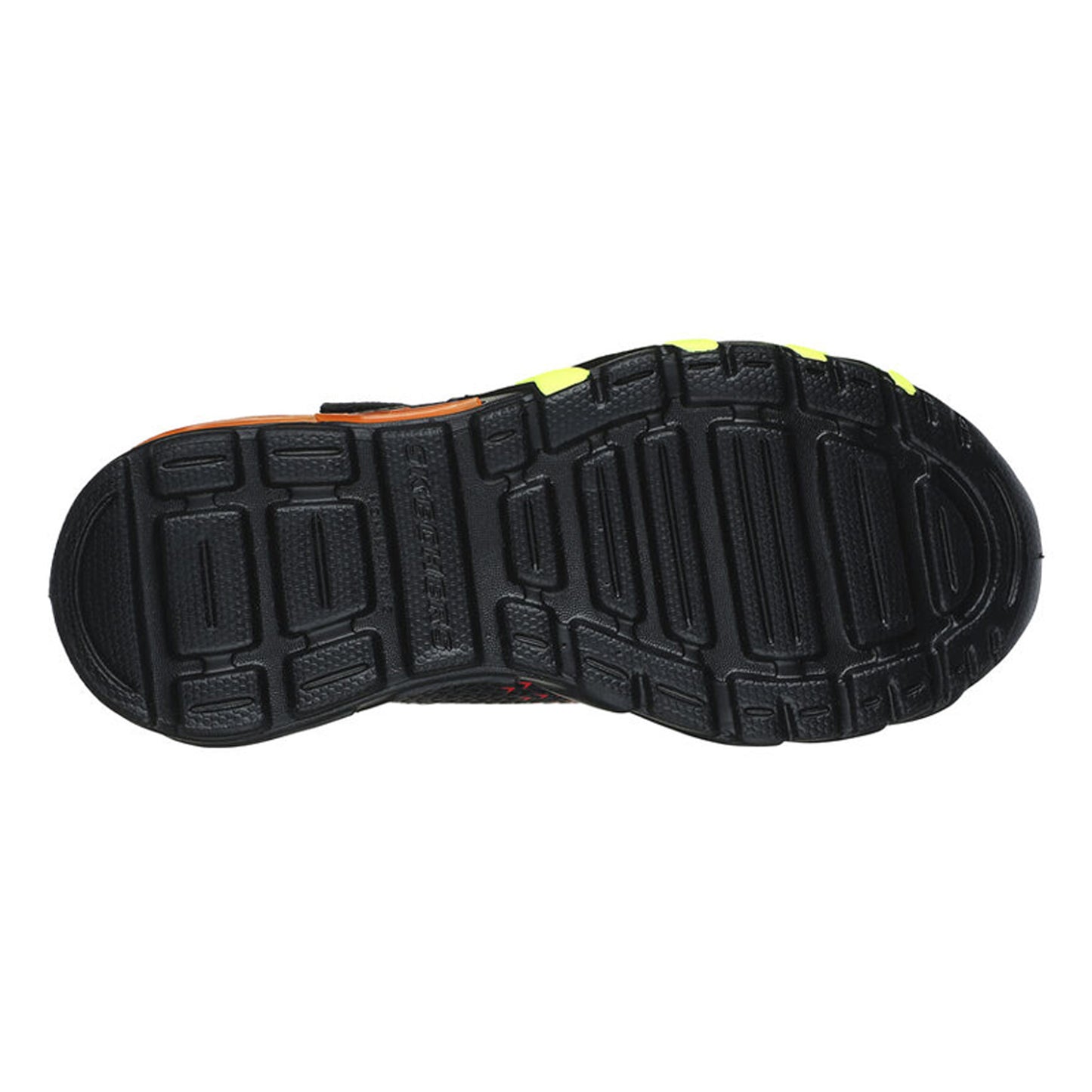 Peltz Shoes Boy's Skechers S Lights: Flex-Glow Bolt Sneaker - Little Kid Black/Red 400138L-BKRD