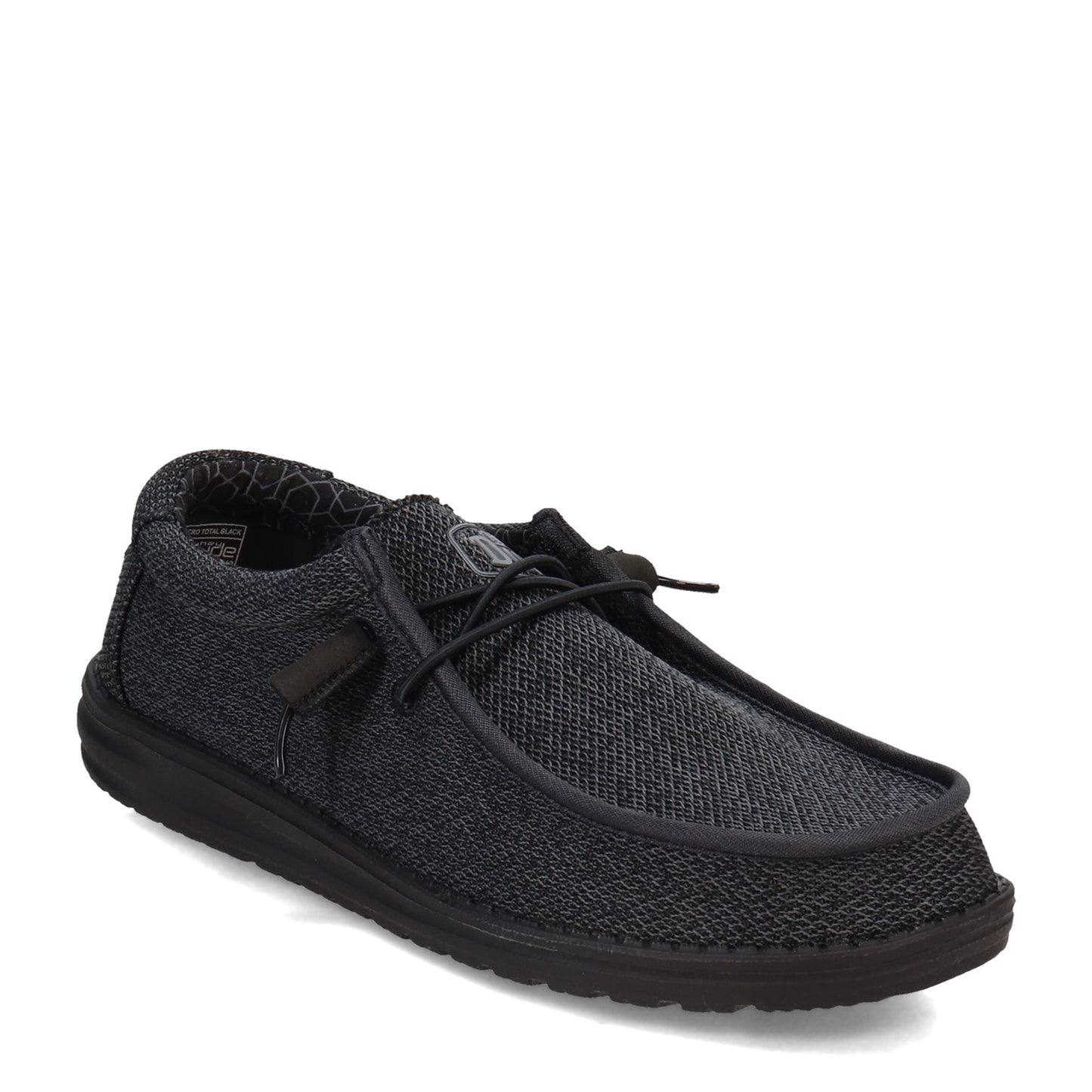 Peltz Shoes Men's Hey Dude Wally Sox Slip-On Micro Total Black 40019-0XJ